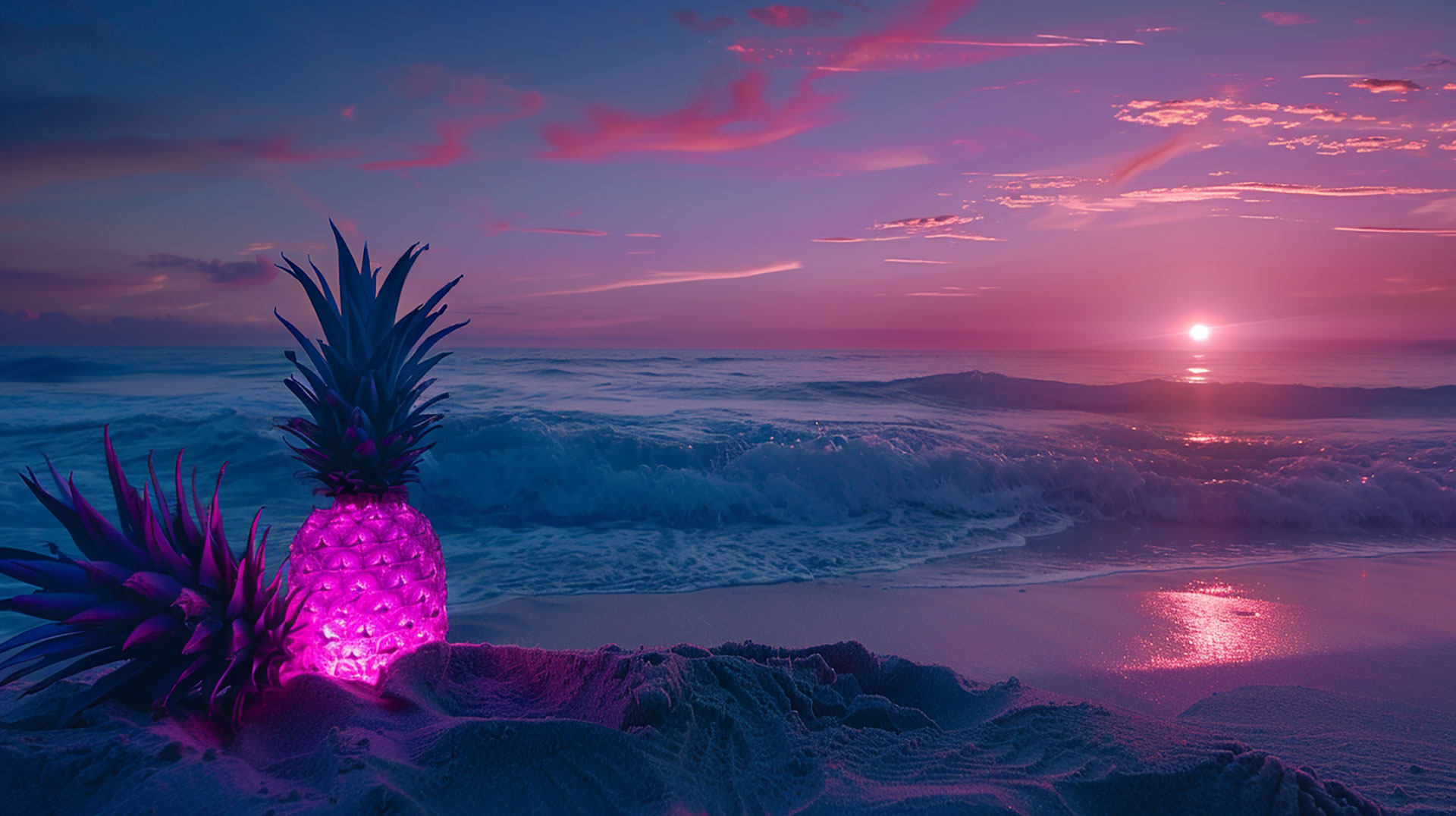 4K Aesthetic Pineapple Illustrations for Desktop