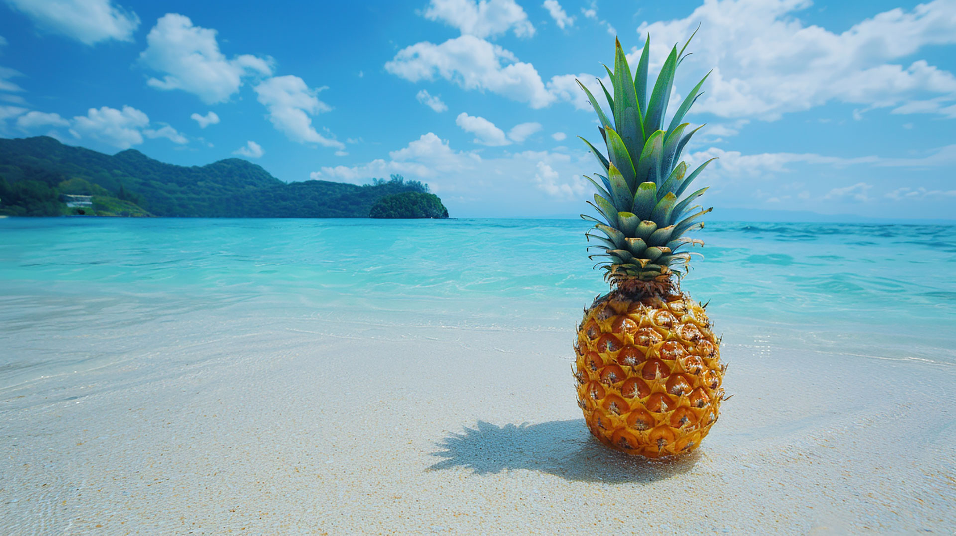 Coastal Beauty: Pineapple 1920x1080 Wallpaper