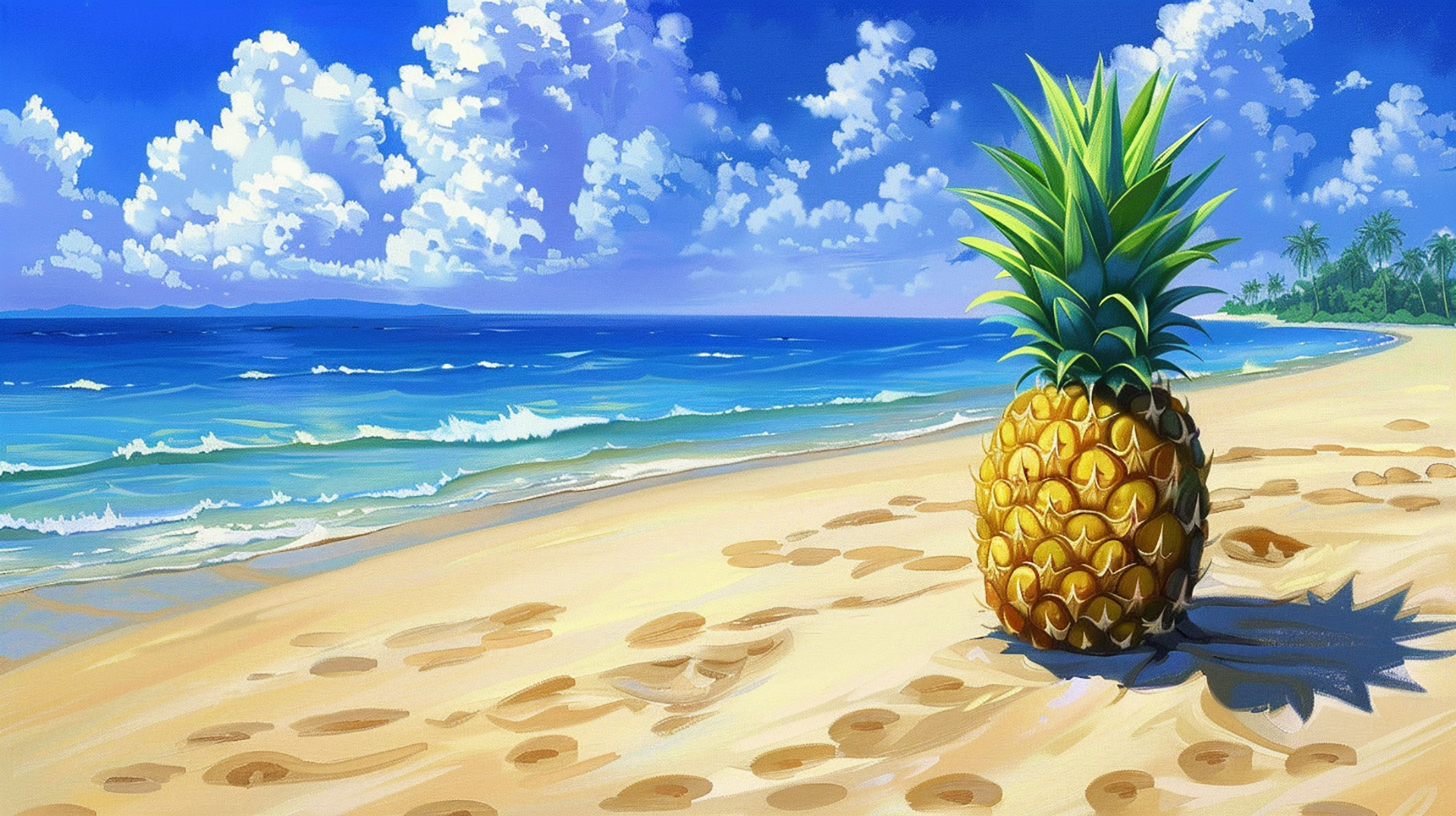 Sunny Escapes: Pineapple Wallpaper HD Quality