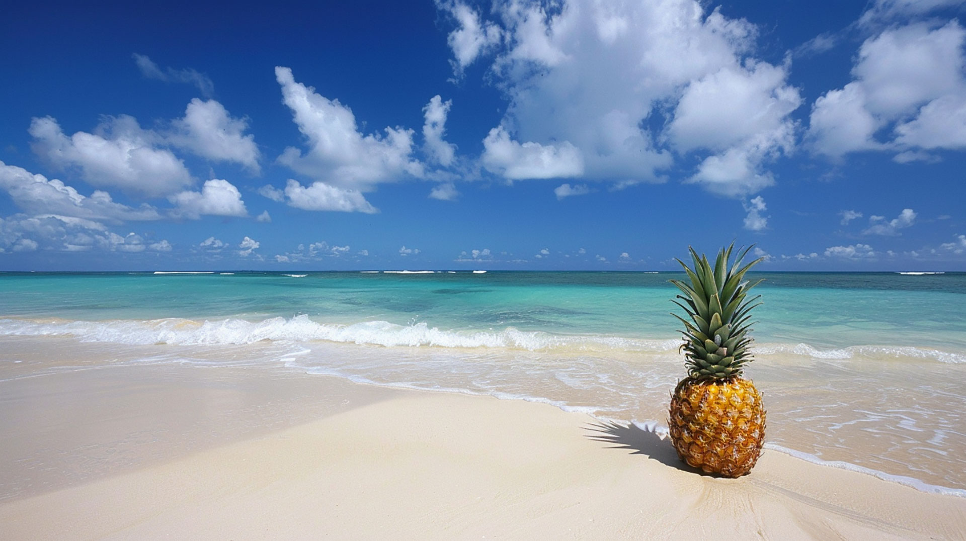 Exotic Retreat: Pineapple 1920x1080 Desktop Wallpaper