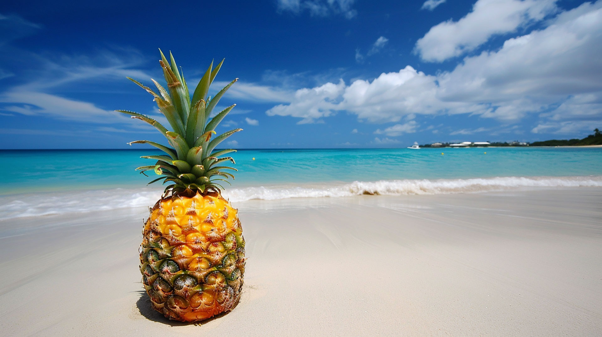 Sunset Bliss: Pineapple Ultra HD Wallpaper Download