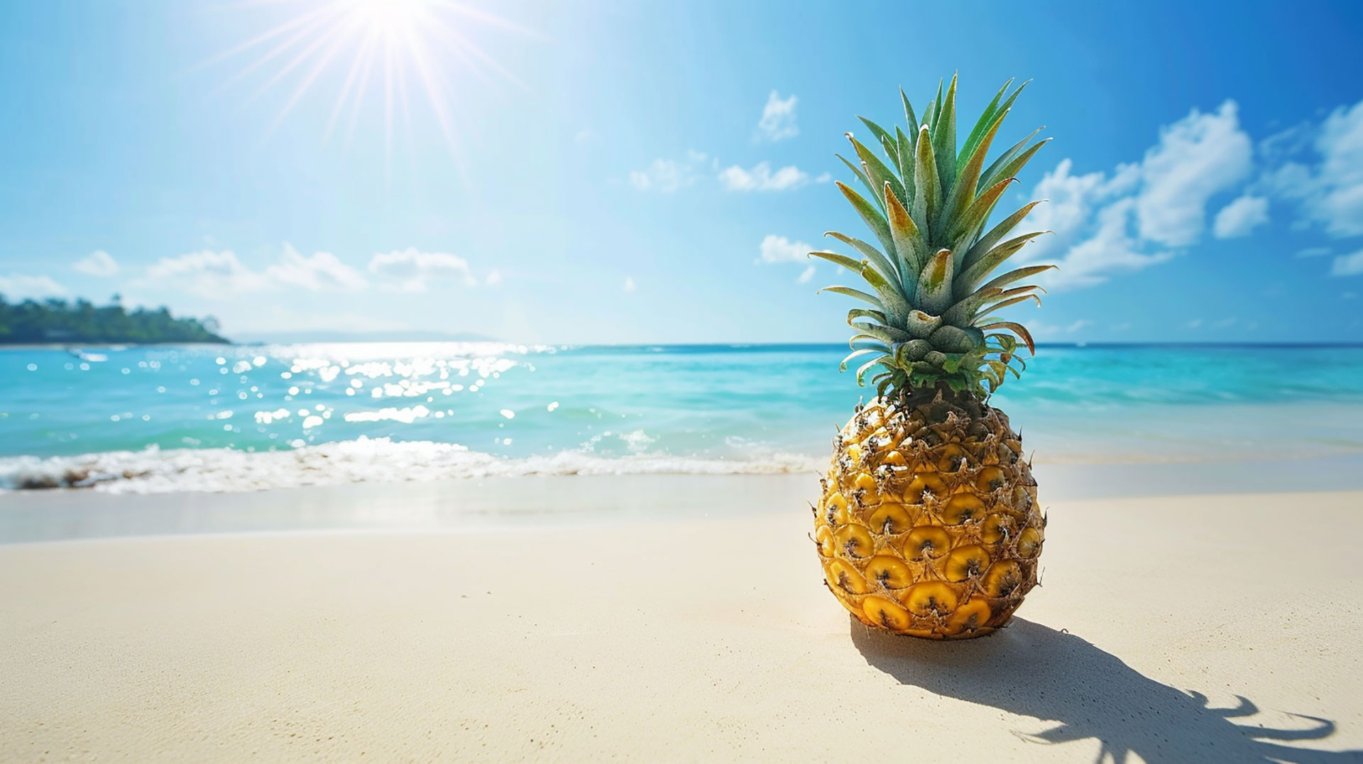 Coastal Pineapple 4K Wallpaper for Stunning Visuals