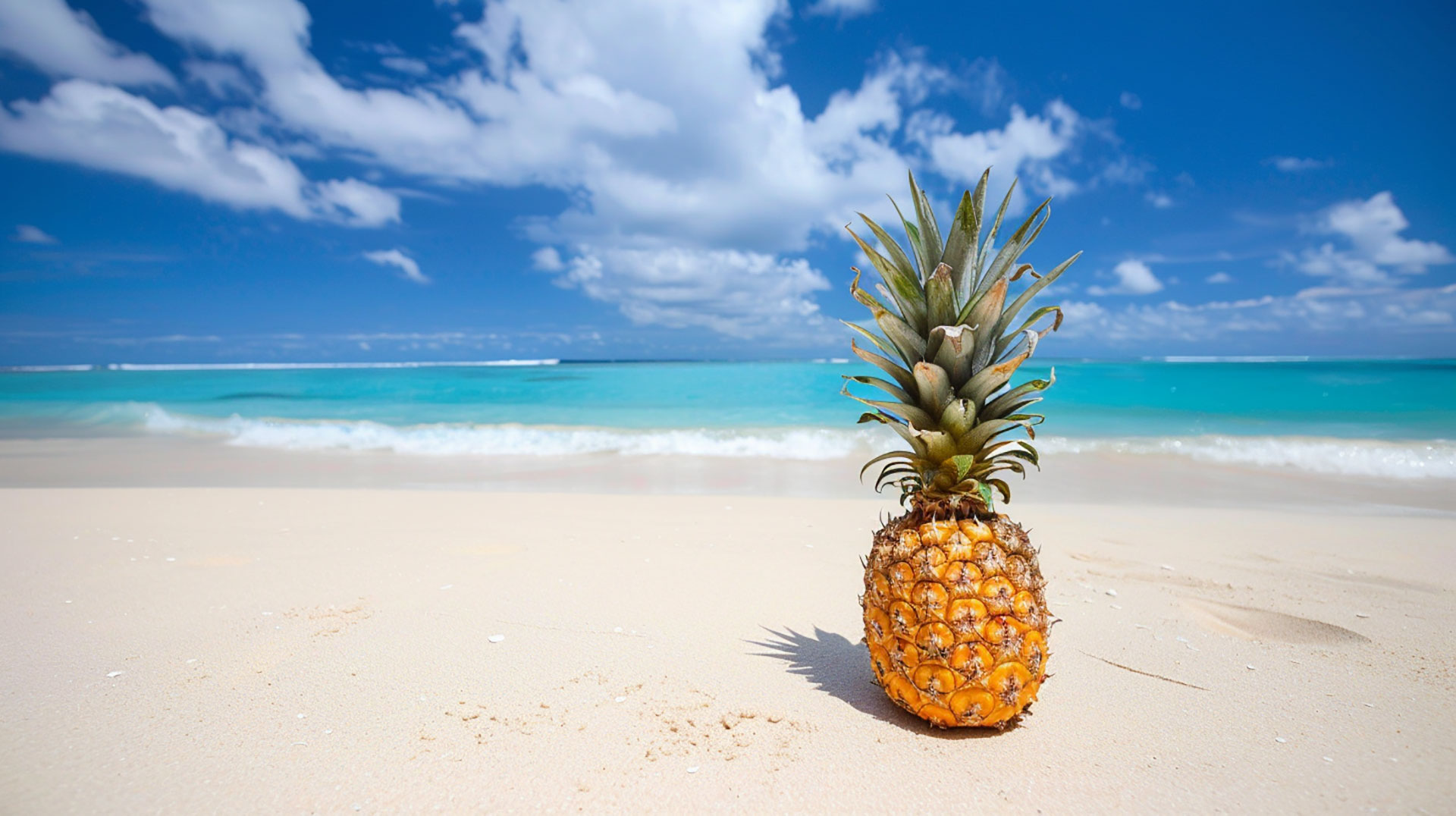 Exotic Pineapple Retreat: 1920x1080 Beach Wallpaper