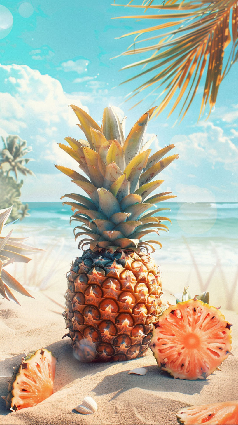 Island Vibe: Pineapple HD Pics Free Download for Mobile