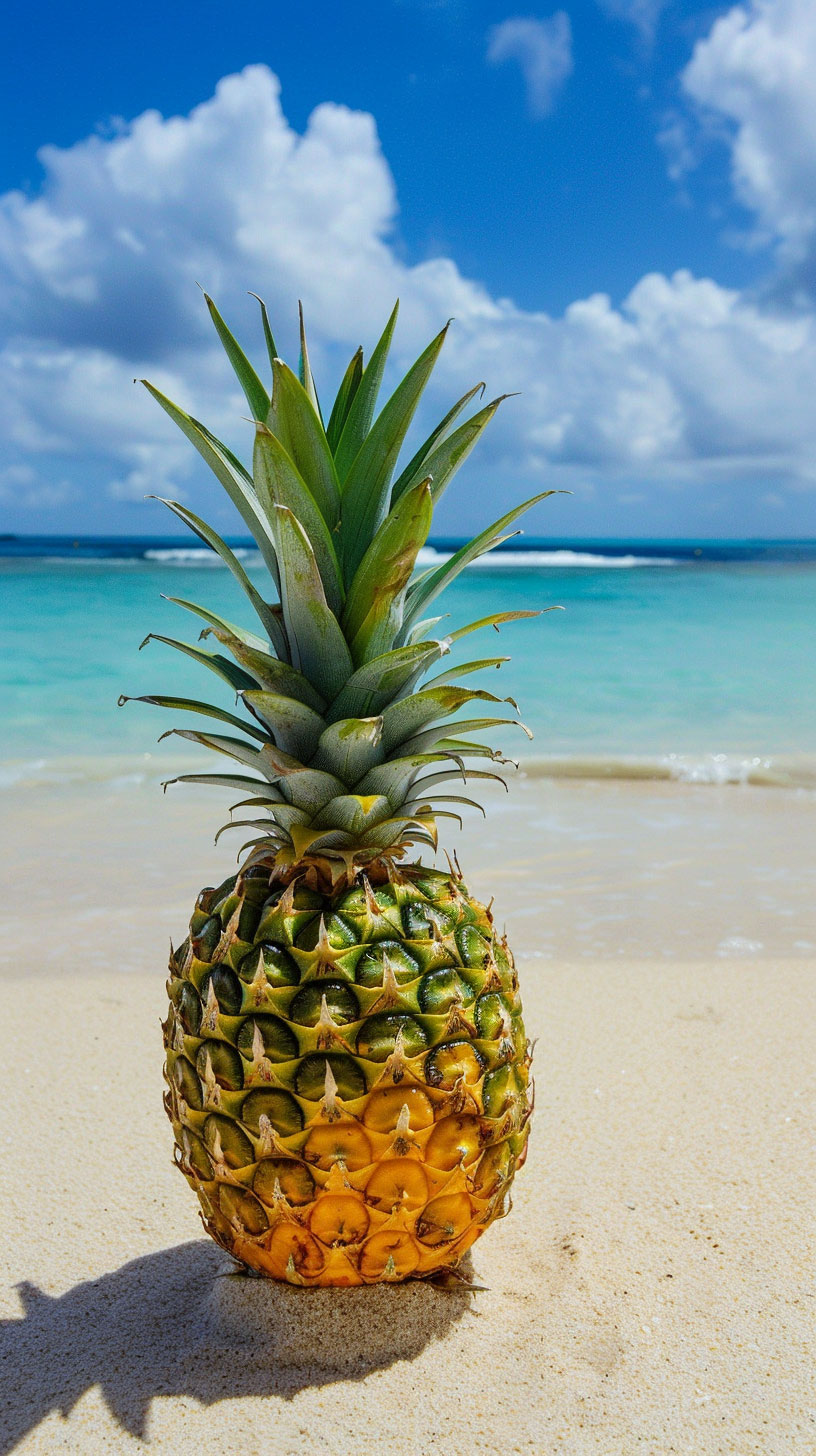 Tropical Pineapple HD Background for Mobile Devices