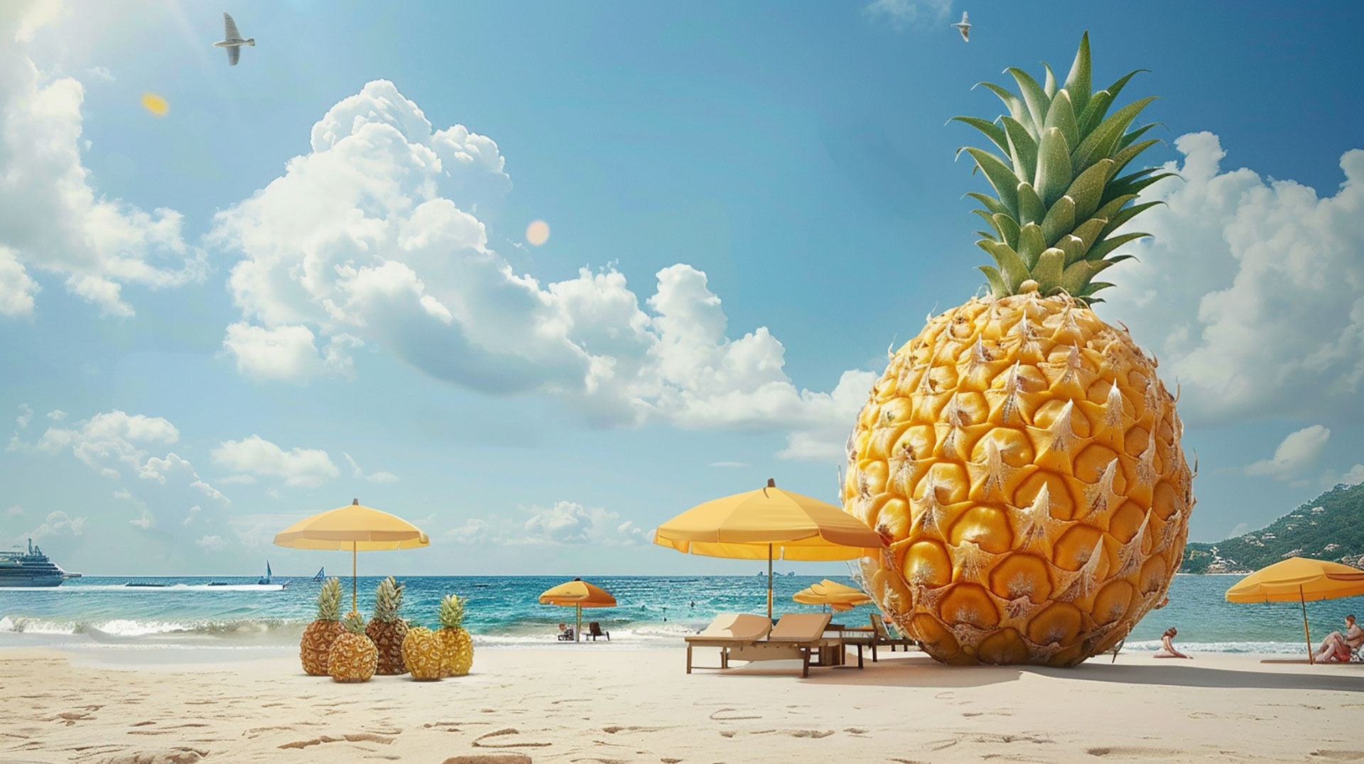 Access Big Pineapple Images in 16:9 Aspect Ratio for Seamless Desktop Integration