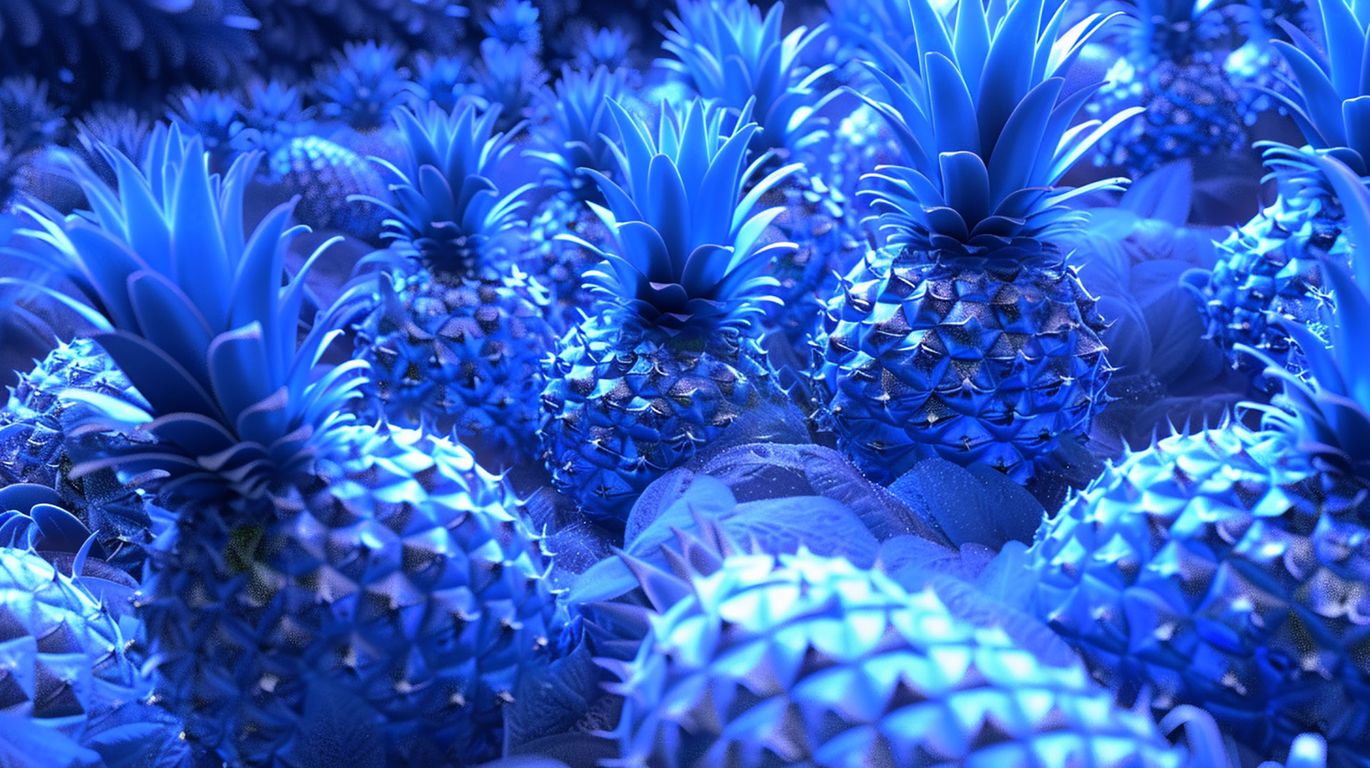 Free Blue Pineapple Wallpaper for Personal Use