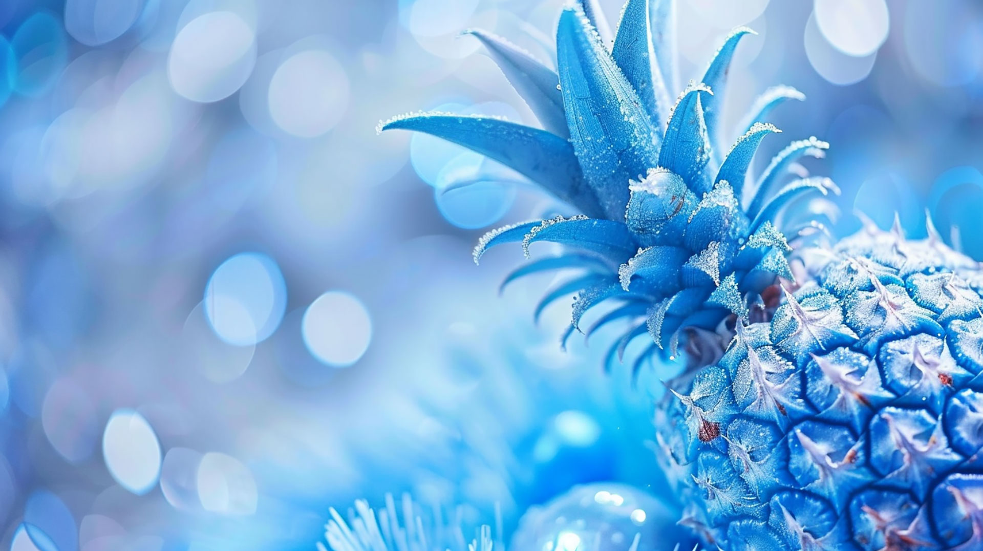 8K Blue Pineapple Wallpaper: Crisp Details for Your Screen