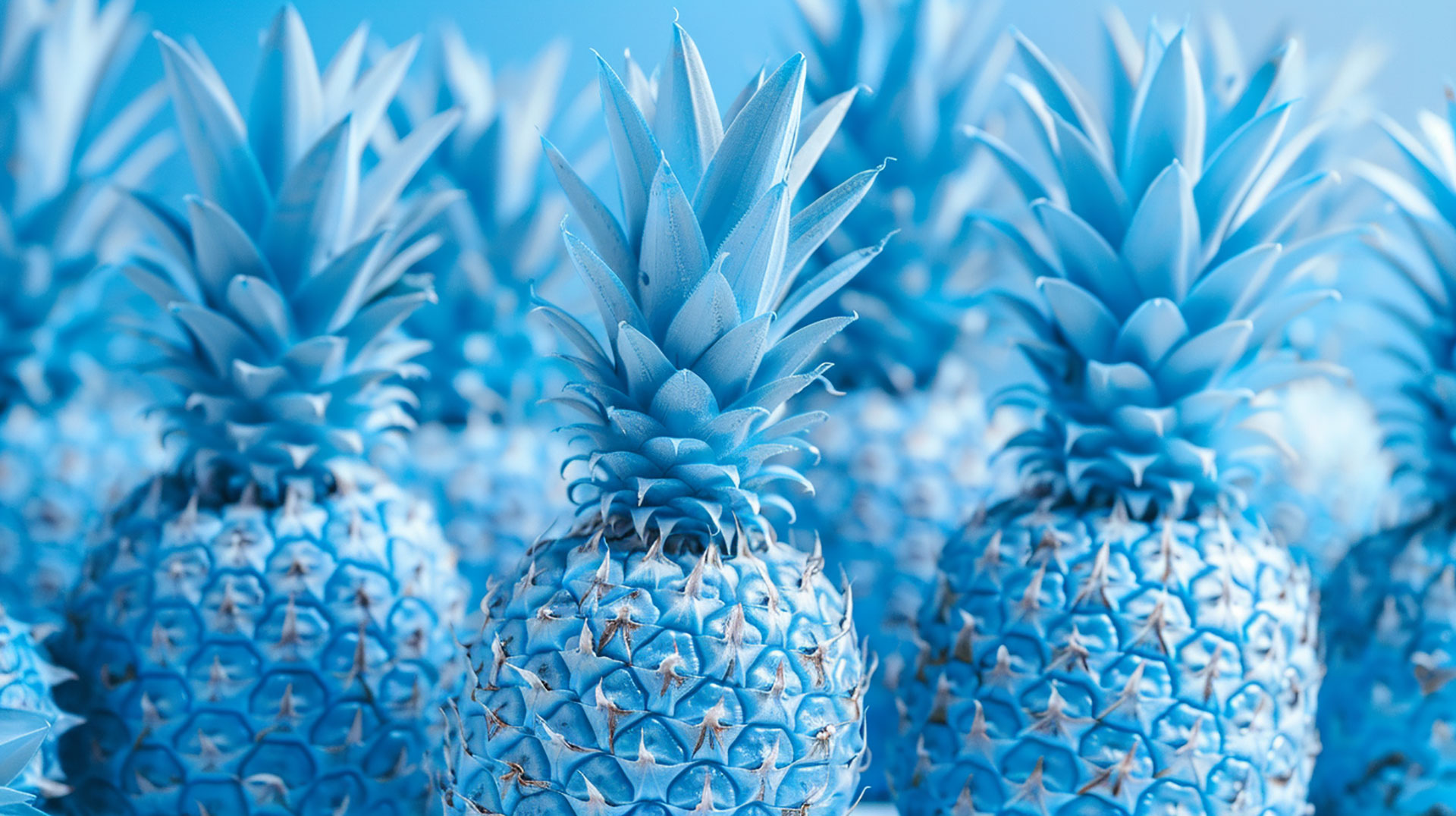 Vibrant Blue Pineapple Wallpaper in 16:9 Aspect Ratio