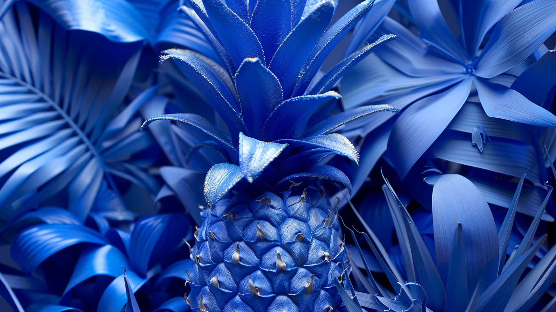 Royalty-Free Blue Pineapple Image for Digital Projects