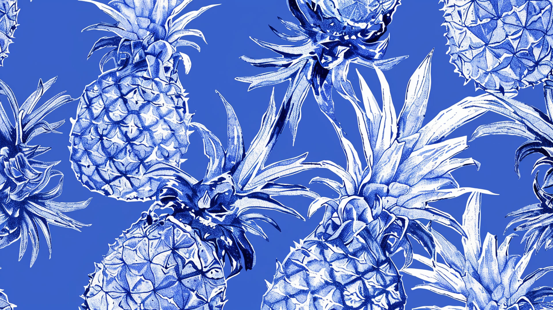 Blue Pineapple Stock Photo in 1920x1080 Resolution