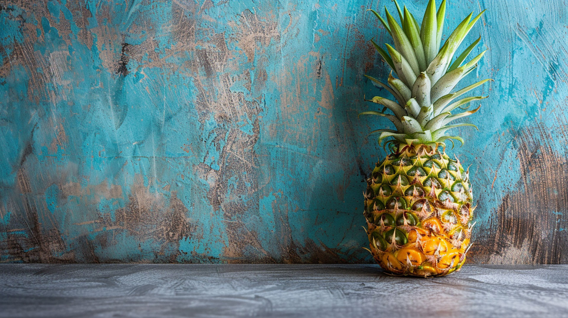 Stunning Blue Pineapple Digital Background in HD