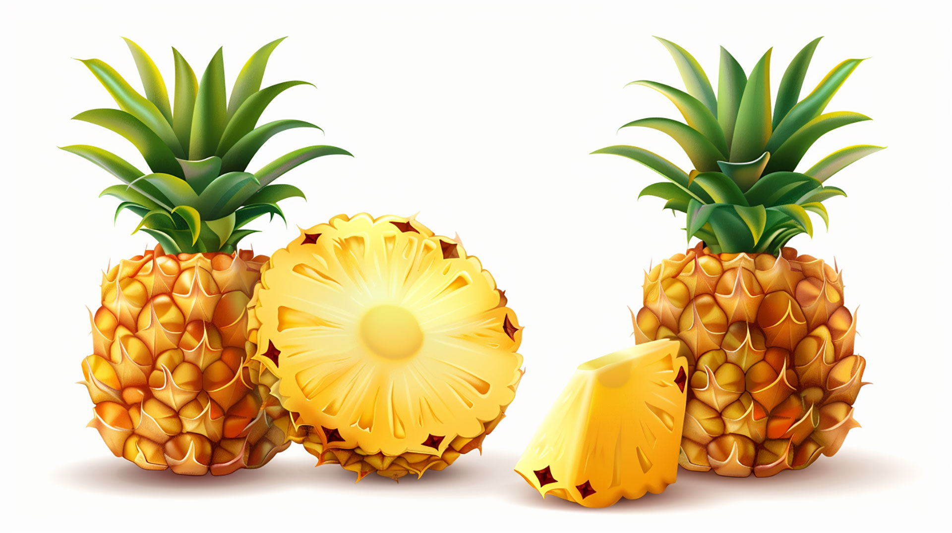 Vibrant Pineapple Illustration in Stunning 8k Quality