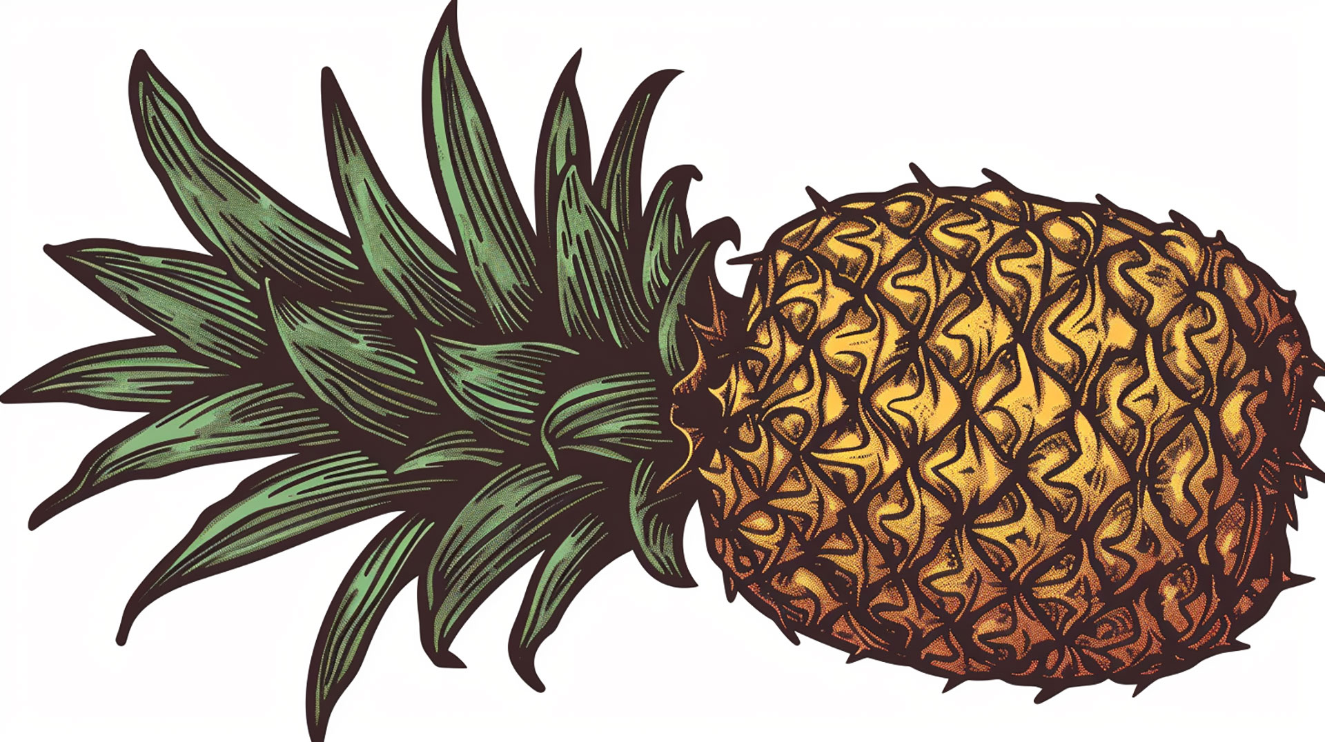 High-Quality Pineapple Illustration: Free Download Available