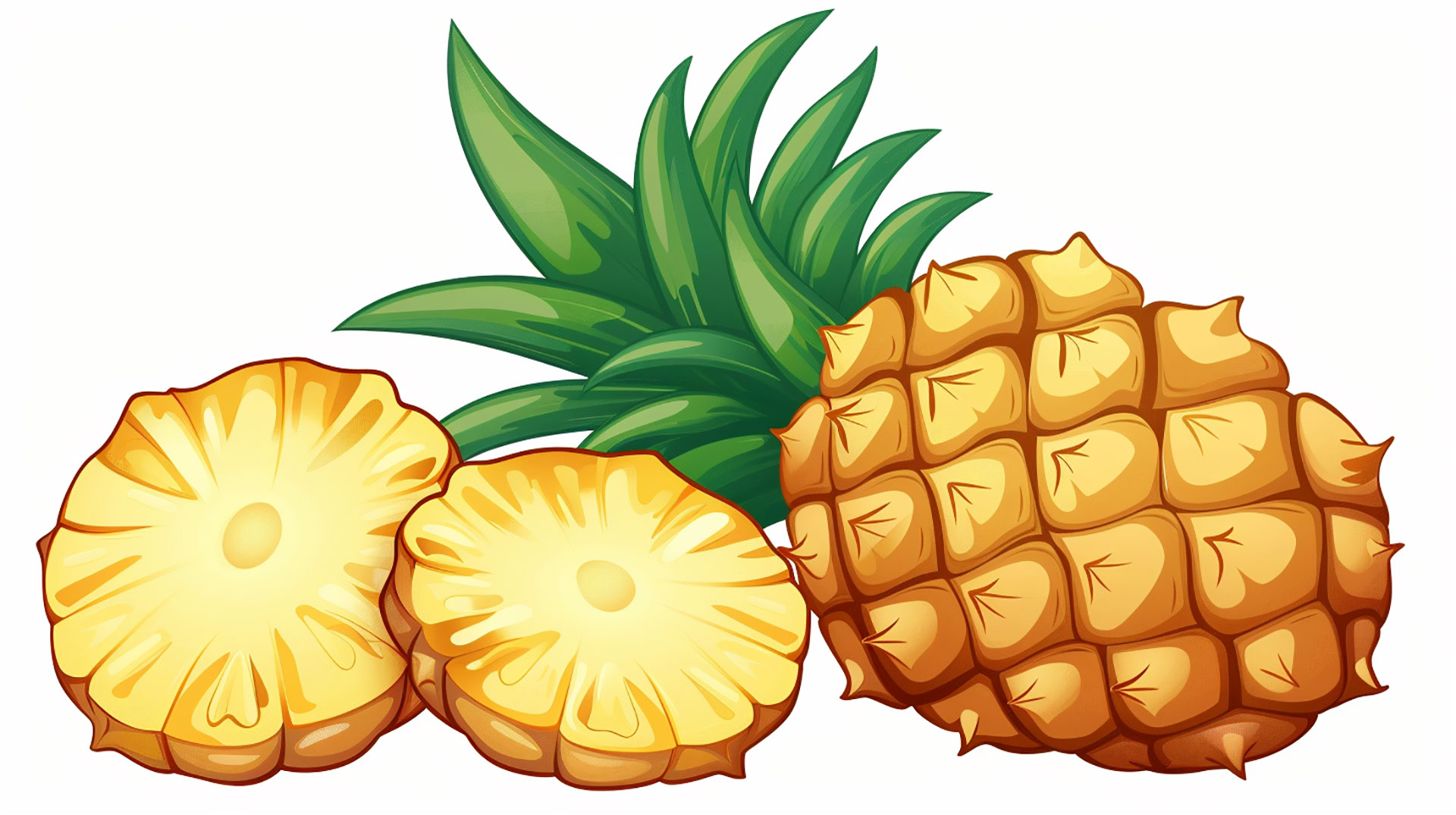 Pineapple Clipart for Graphic Design and Digital Backgrounds