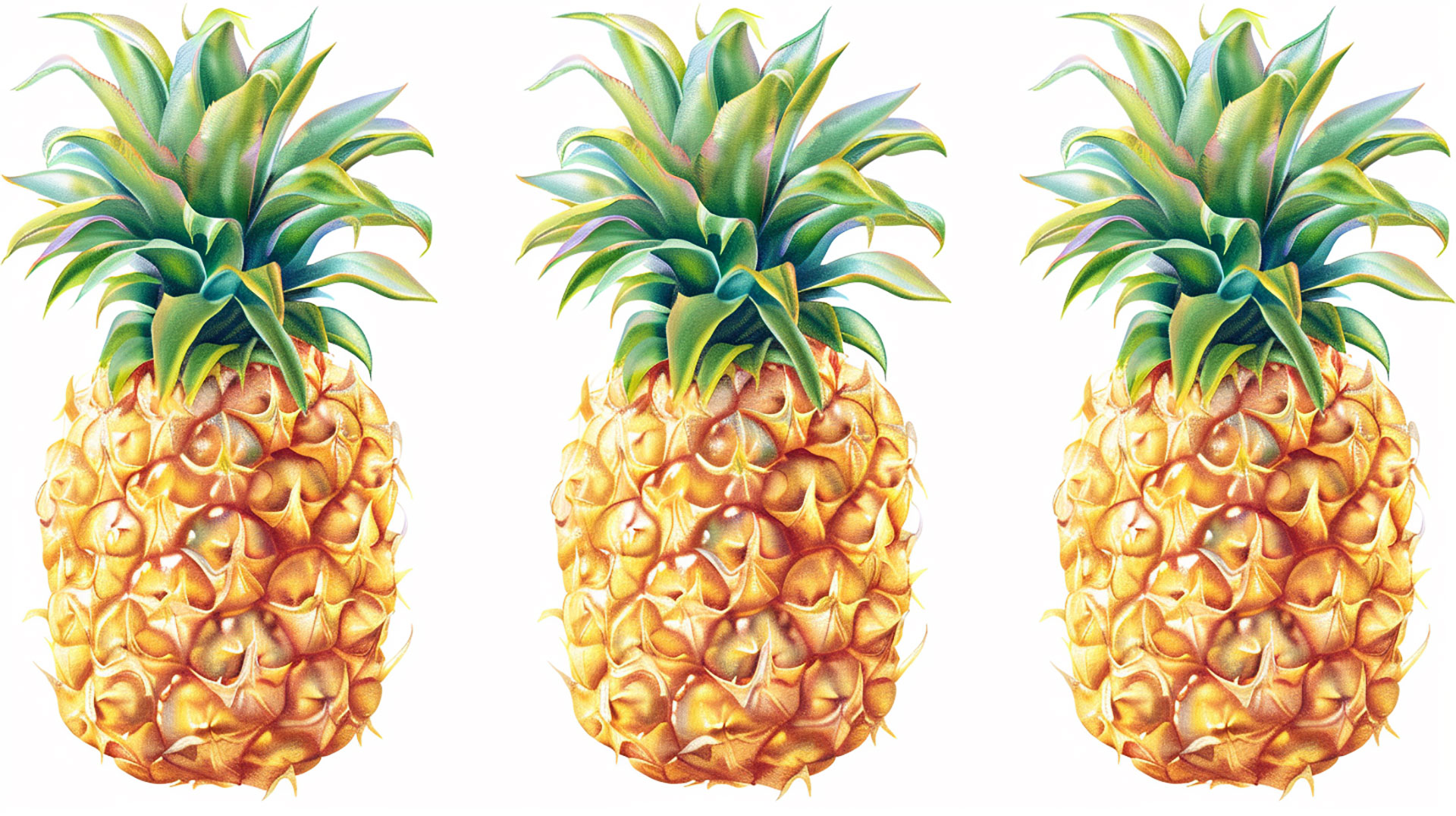 Pineapple Clipart in 16:9 Aspect Ratio: Perfect for Screens