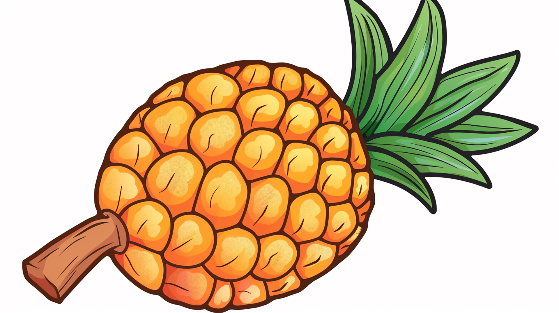 Royalty-Free Pineapple Clipart in 4K Ultra HD Resolution