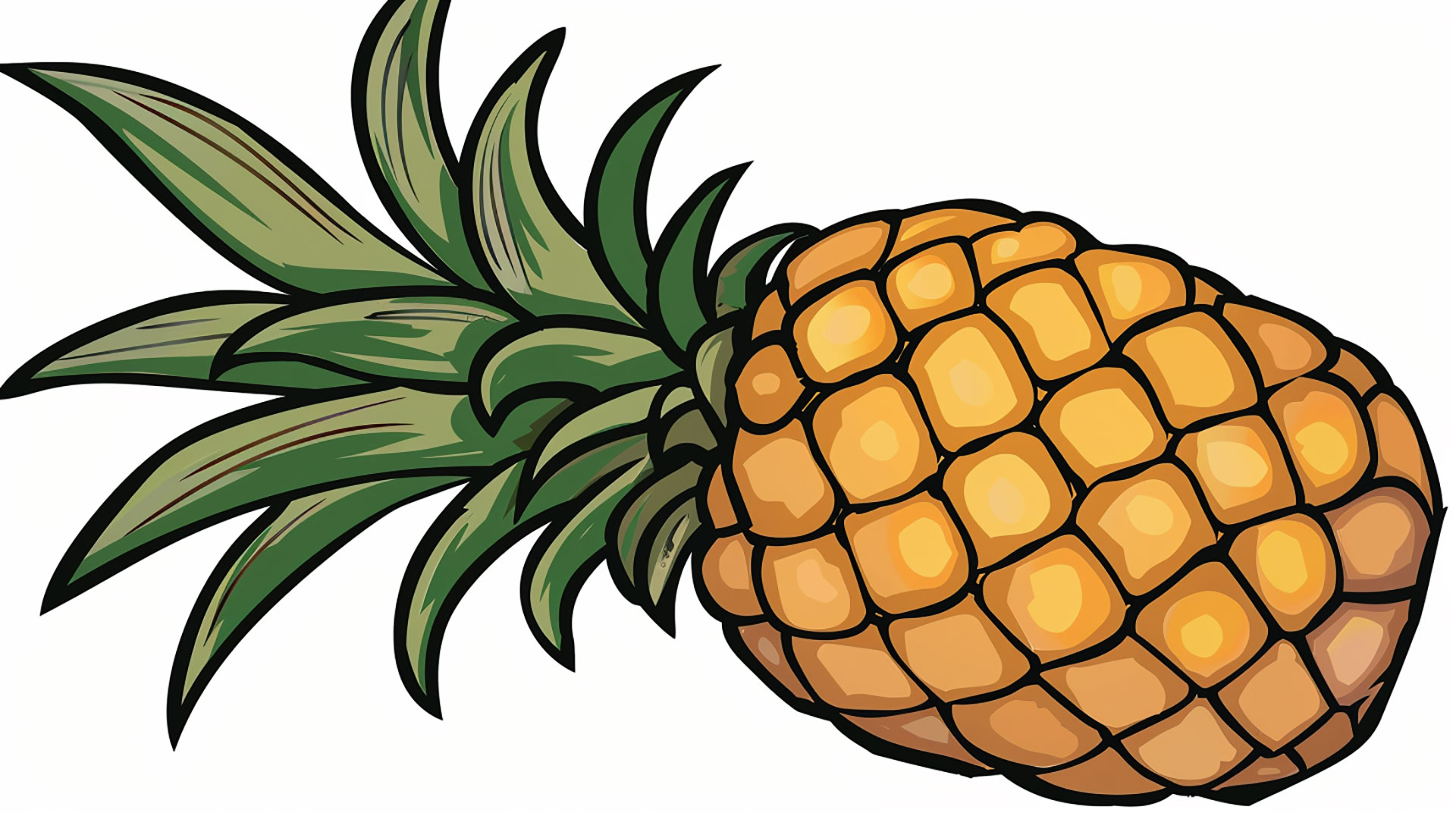 Colorful Pineapple Picture for Royalty-Free Use