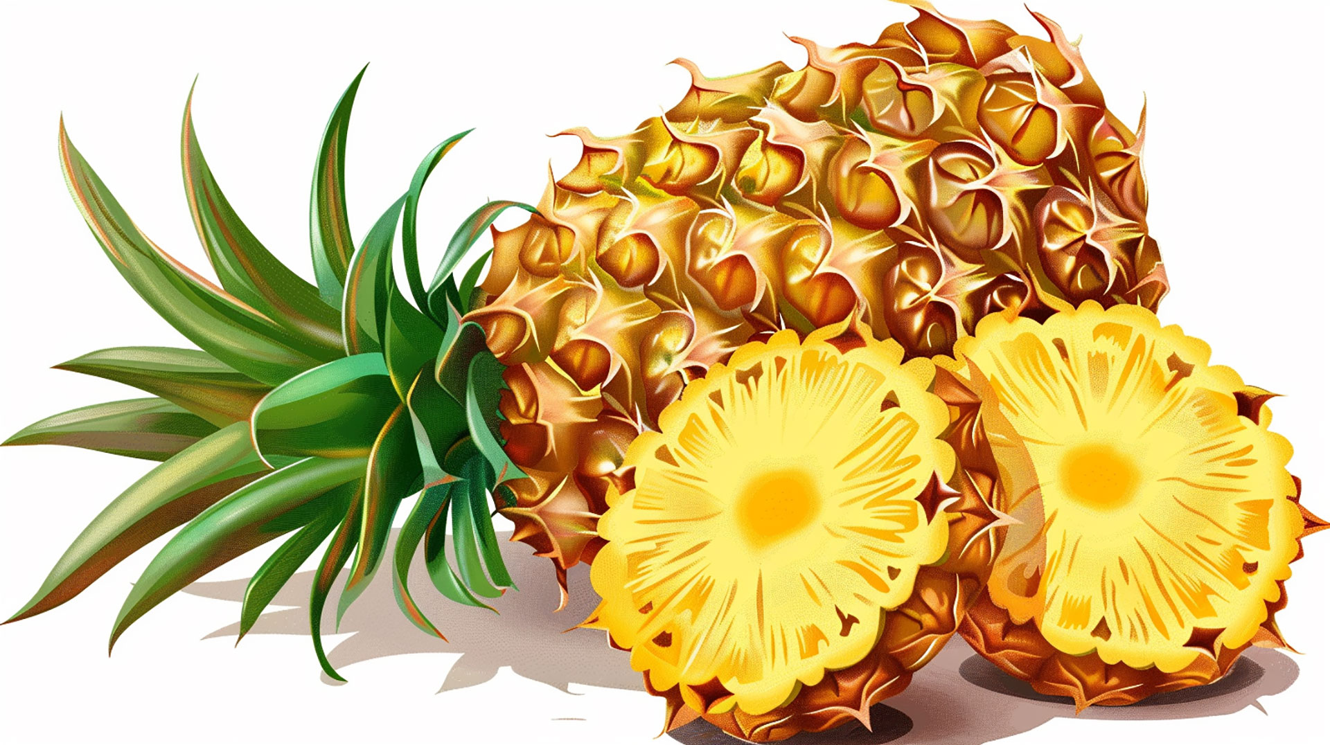 Pineapple Clipart Ideal for 1920x1080 Desktop Wallpaper