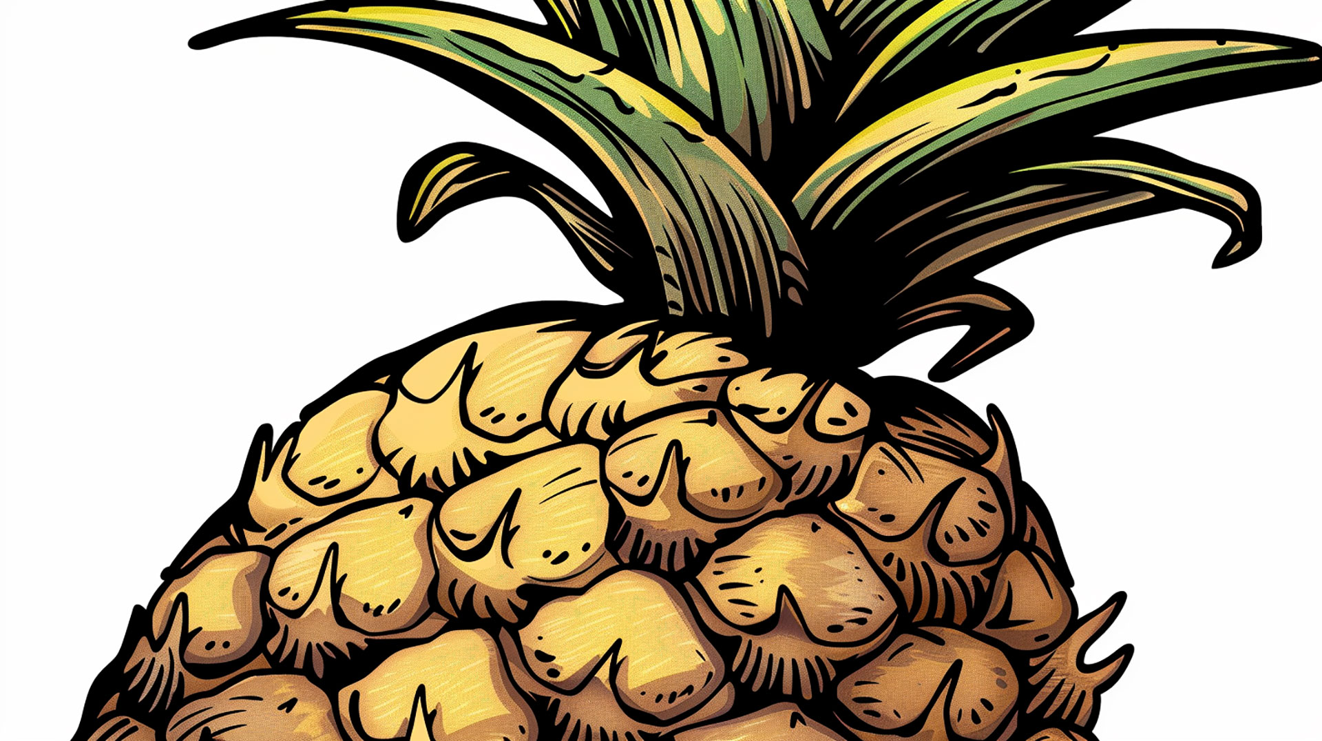 Exquisite Pineapple Clipart for High-Resolution Wallpaper