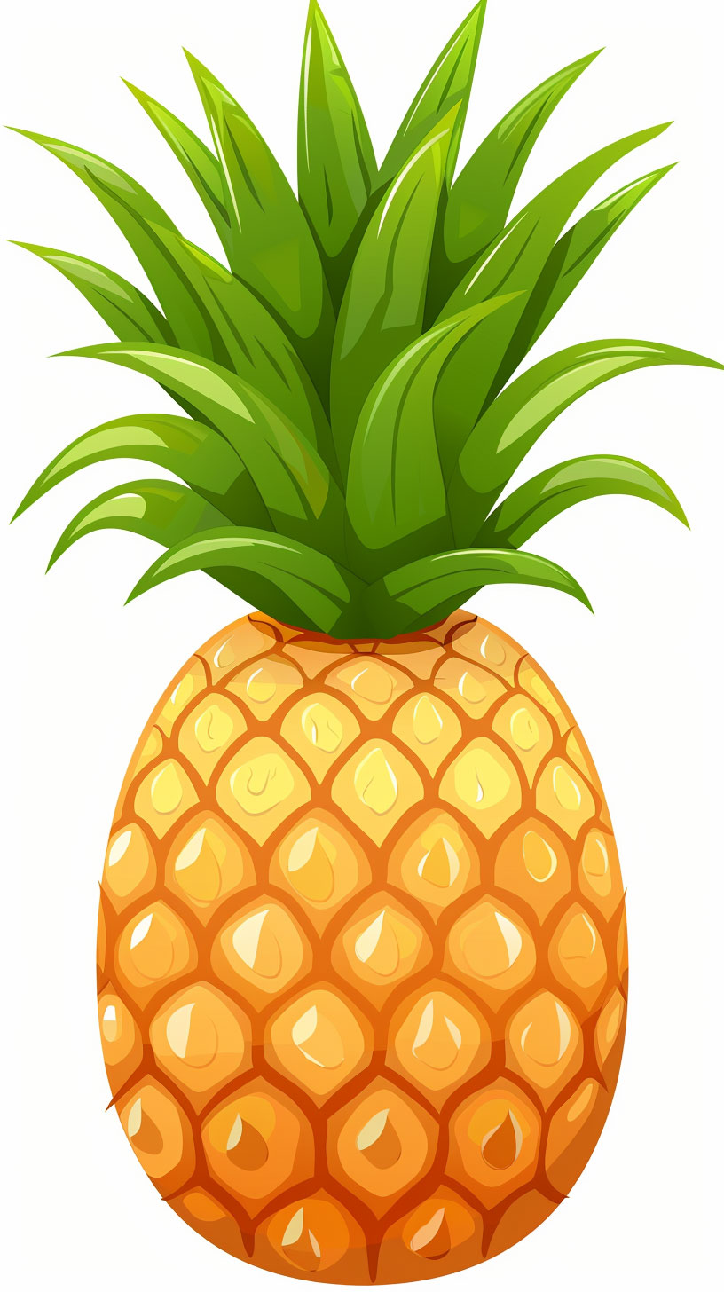 Pineapple Clipart in HD Quality for Smartphone Screens