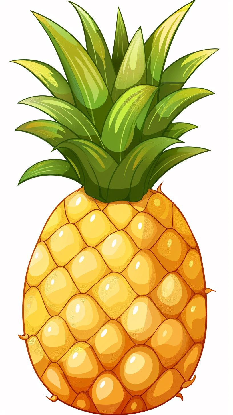 Tropical Pineapple Clipart: Free Download for Mobile Screens