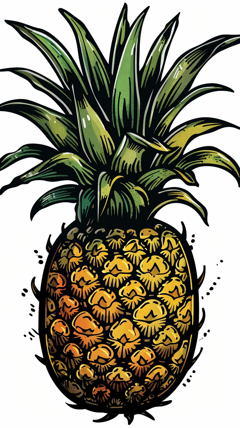 Pineapple Clipart for iPhone and Android: Brighten Your Mobile Backgrounds