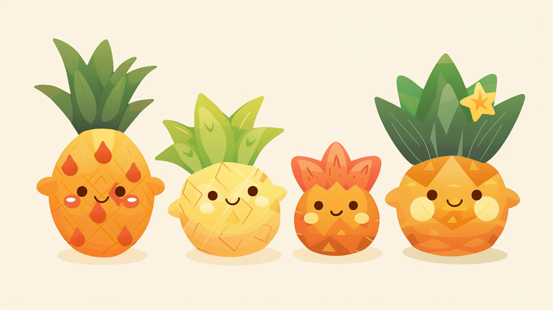 Free Adorable Pineapple Digital Backgrounds for Desktop