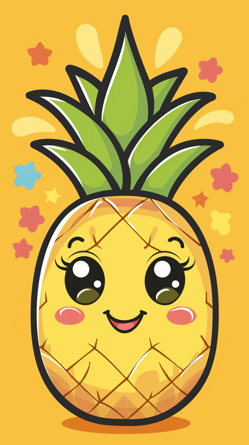 Cute Pineapple Wallpapers for Huawei and iPhone 6