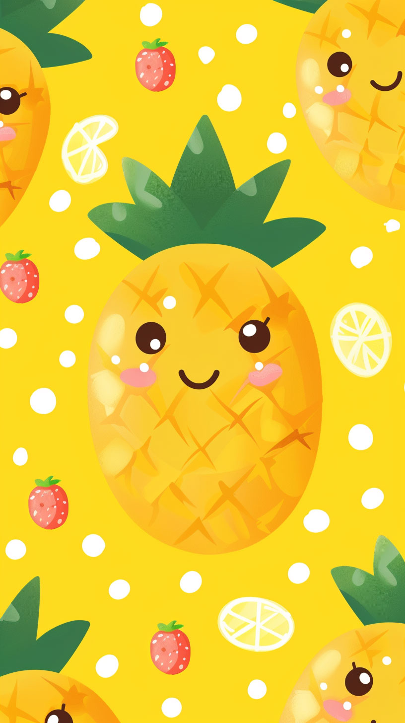 Adorable Pineapple Wallpapers for Motorola and iPhone 8