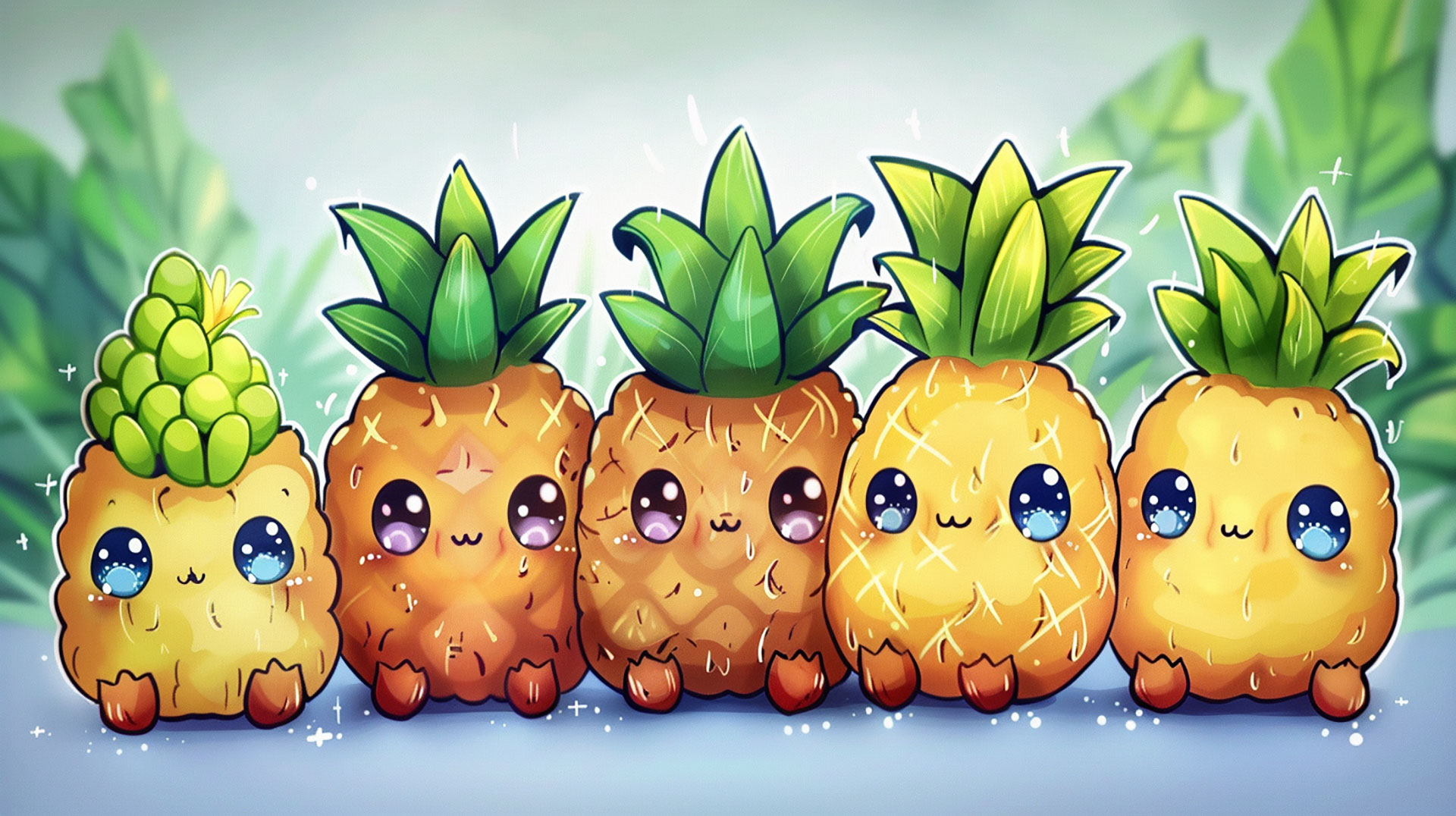 Download Cute Pineapple 1920x1080 Images