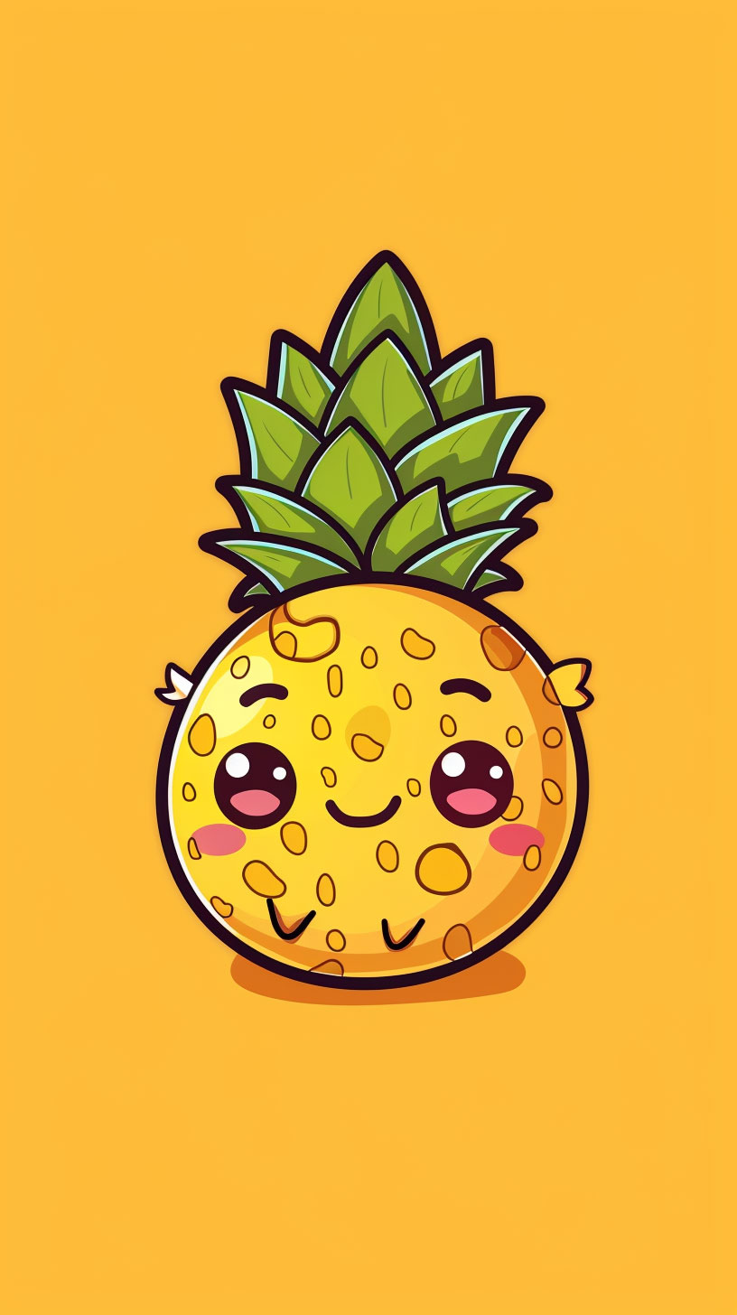 Sweet Pineapple Images for iPhone 14 Pro and Android Devices