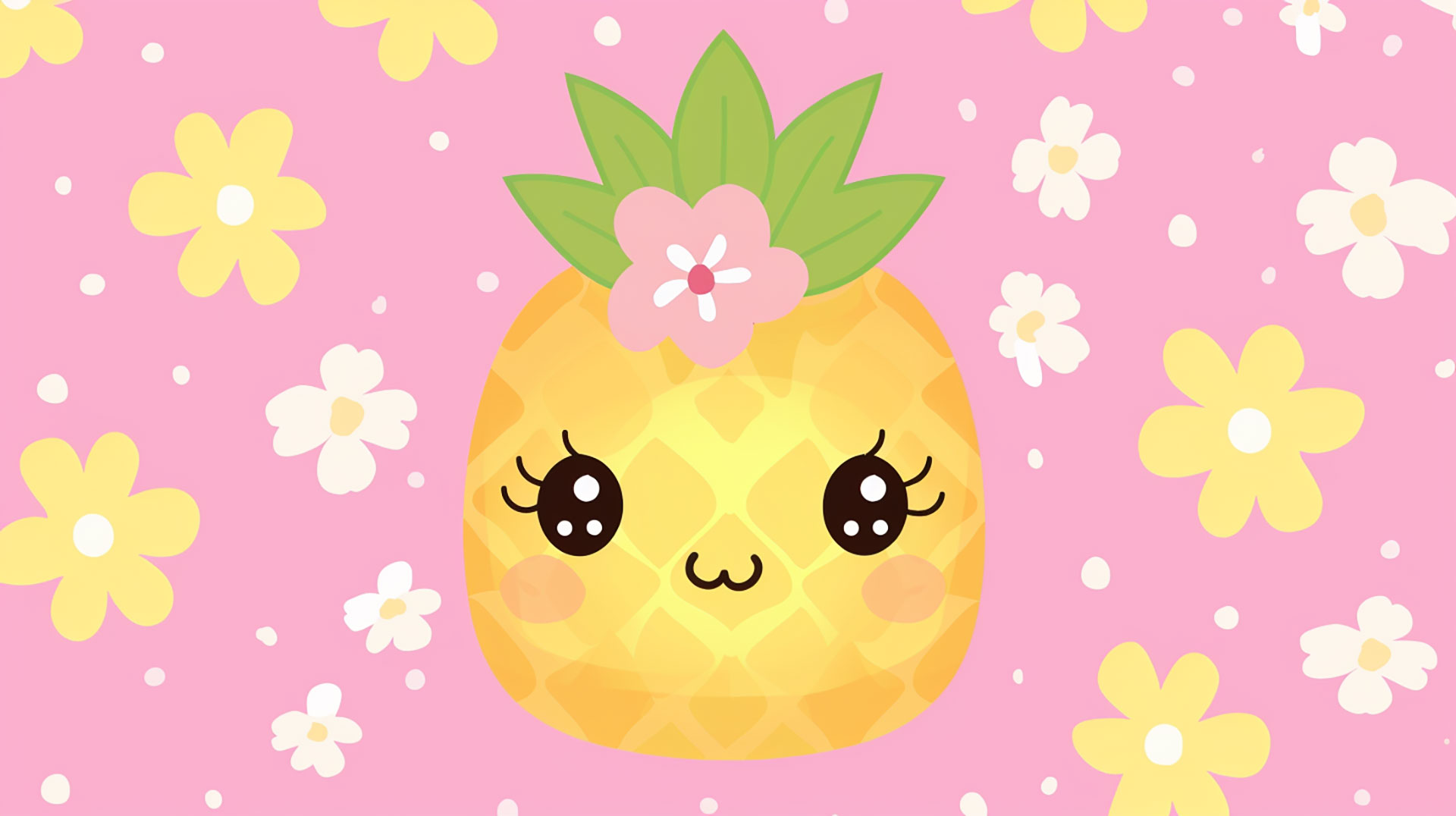 Freshen Your Screen with Cute Pineapple Desktop Backgrounds