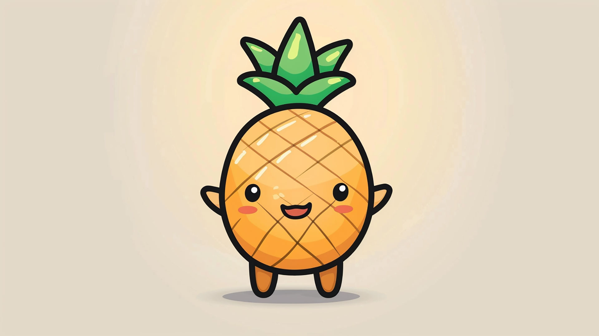 Dive into a Tropical Paradise with Cute Pineapple Wallpaper