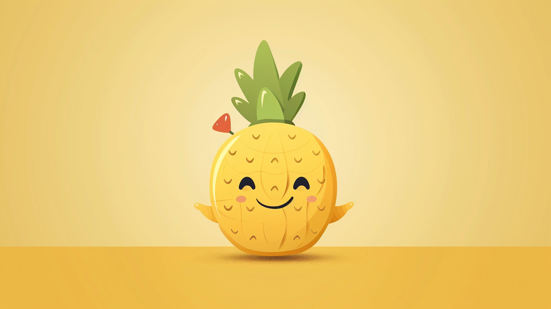 Cute Pineapple Wallpaper for Your Desktop Background