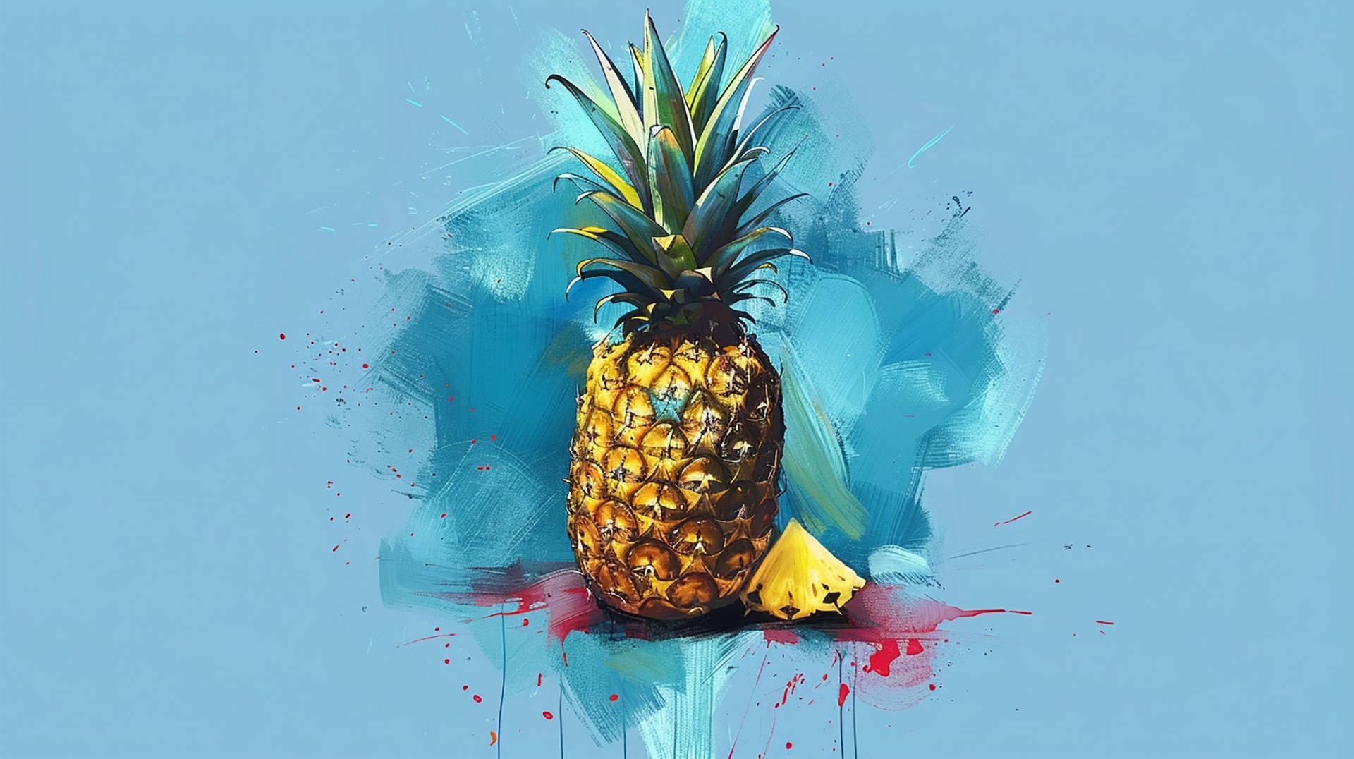 Tropical Pineapple Desktop Wallpaper: Free and Royalty-Free