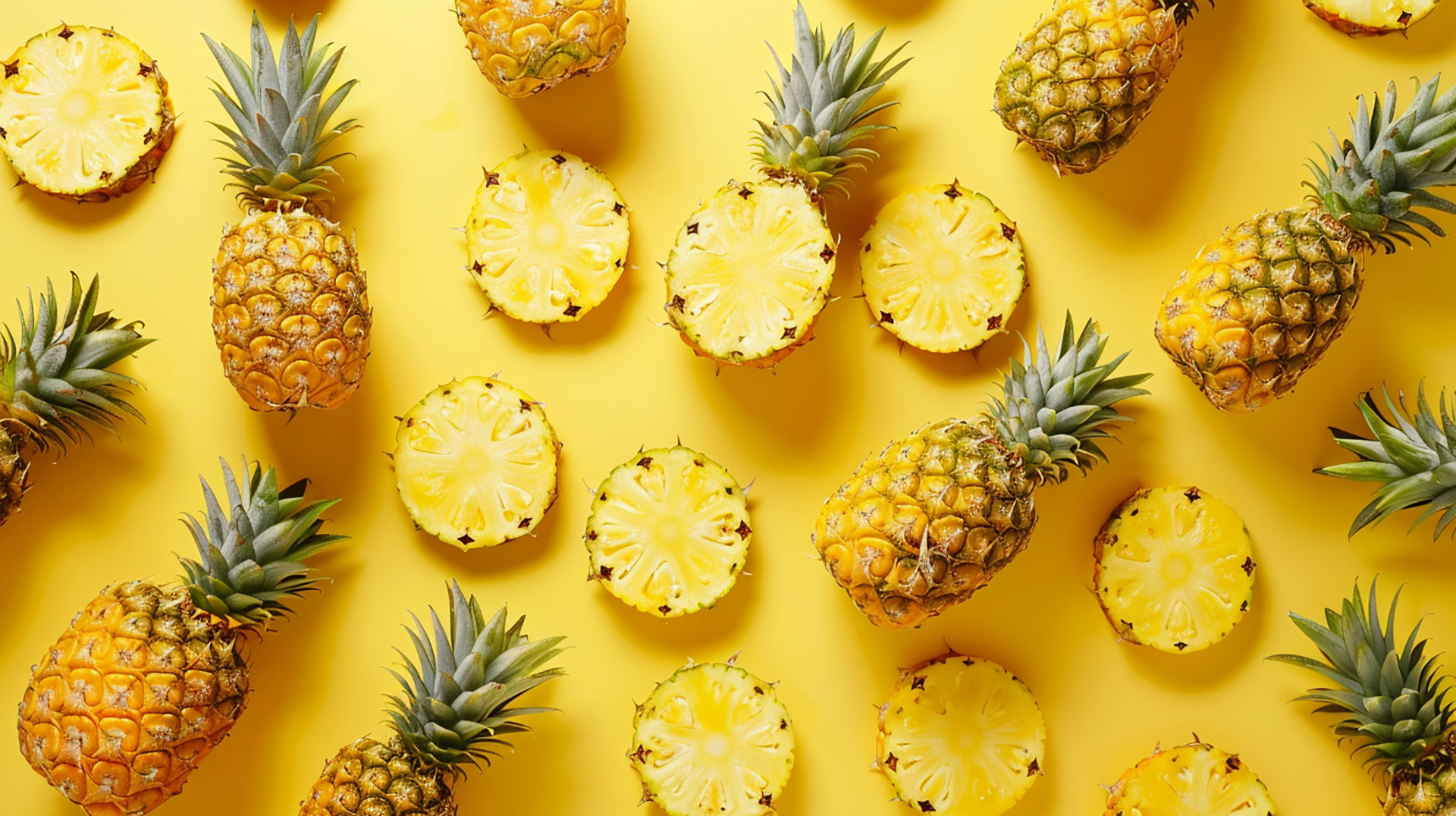 Vibrant Pineapple Digital Background: Perfect for Your Screen