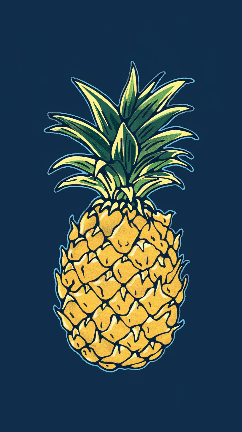 Tropical Pineapple Mobile Wallpaper: Perfect for Android Phones