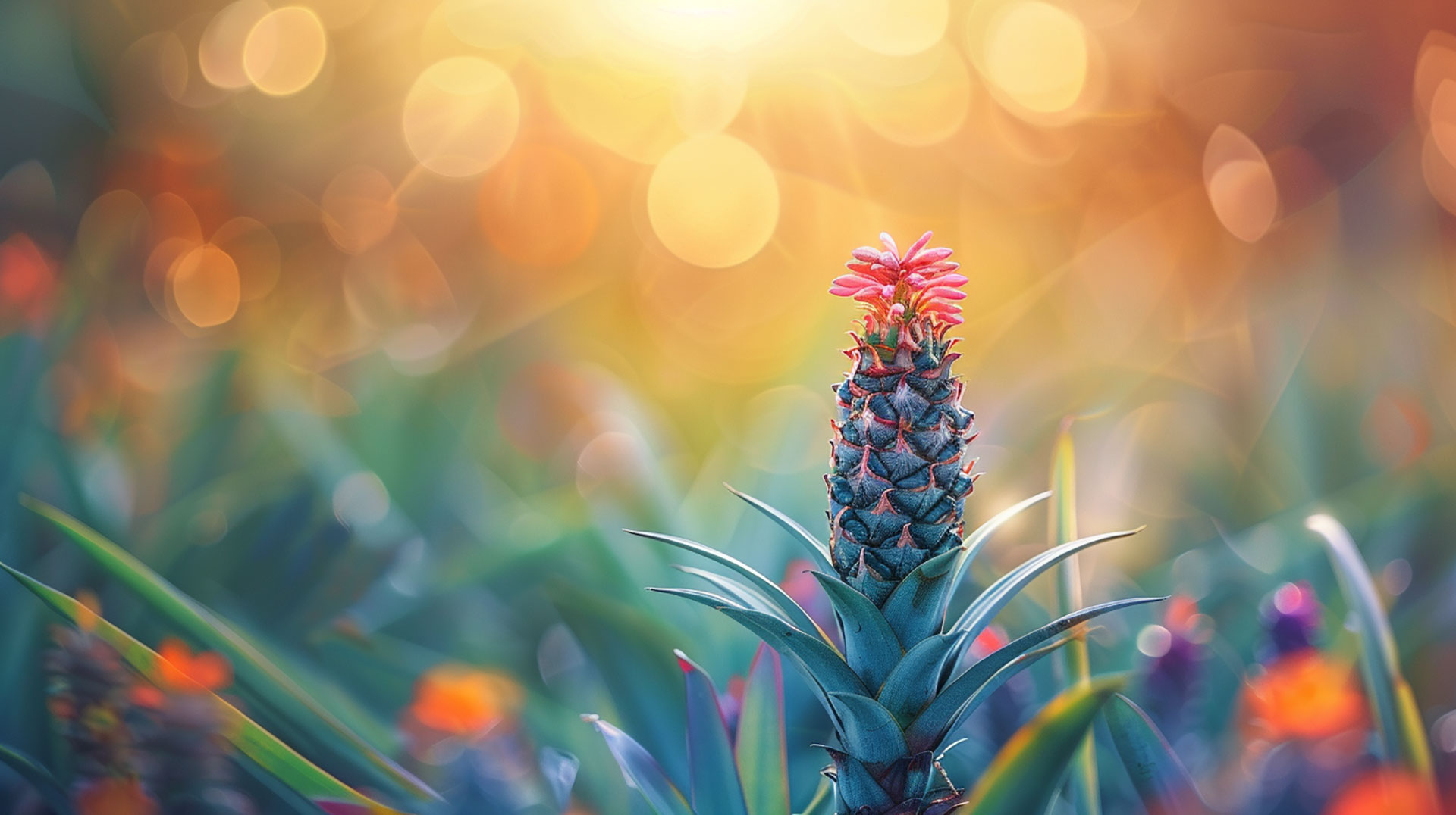 AI-Enhanced Pineapple Plant Pictures in Ultra HD Quality