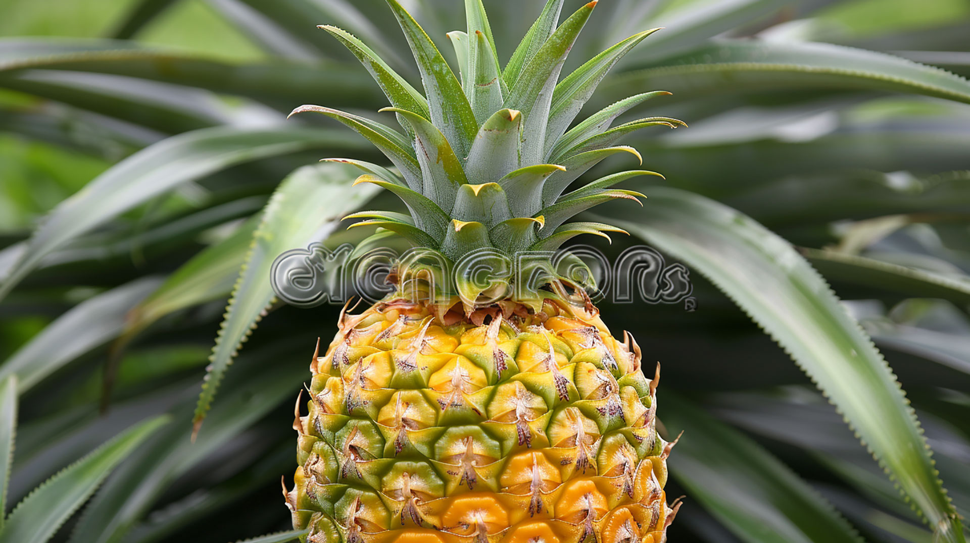 Enhance Your Device with Pineapple Plant Digital Wallpapers