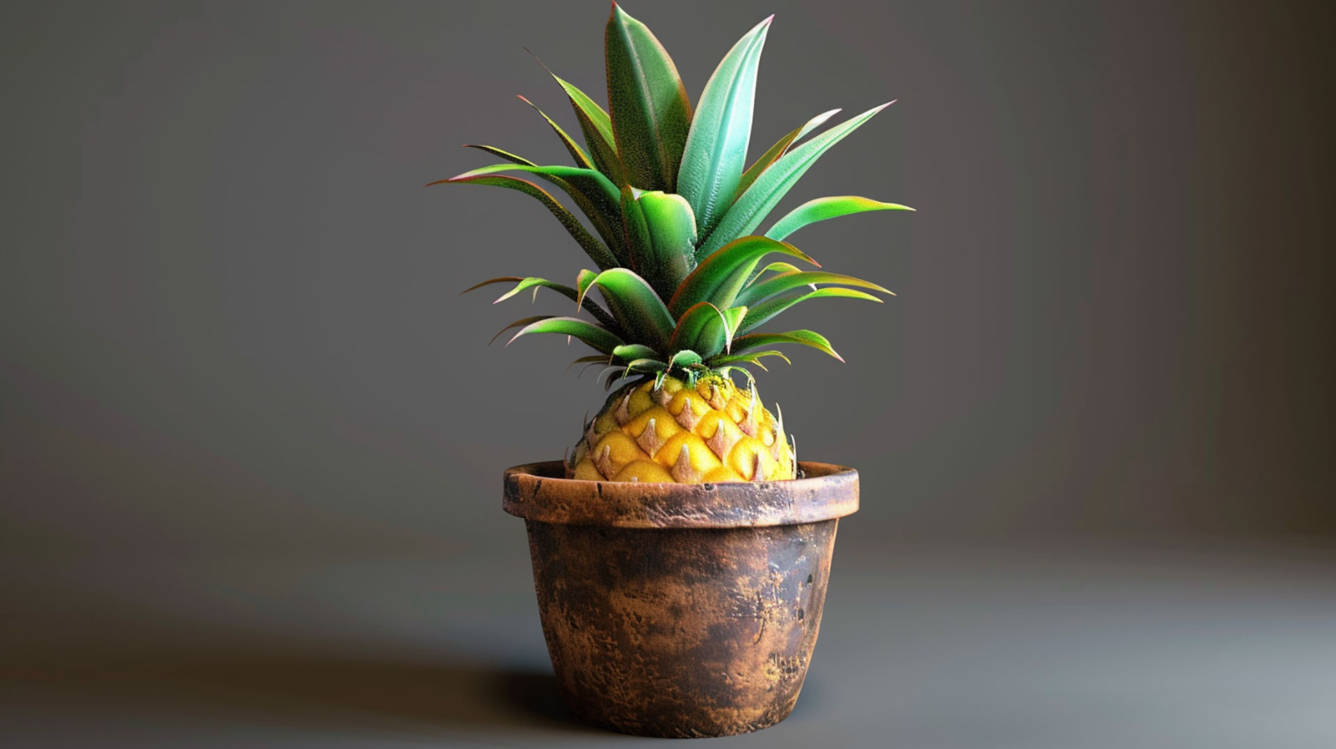 Experience the Vibrant Colors of Pineapple Plants in 16:9 Ratio