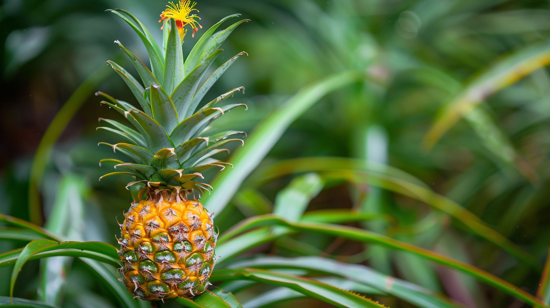 Captivating Pineapple Plant Digital Backgrounds