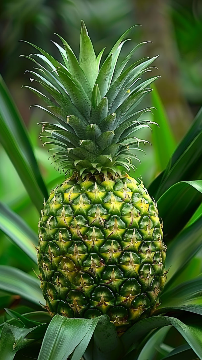 Pineapple Plant Digital Backgrounds Crafted for Seamless Mobile Display