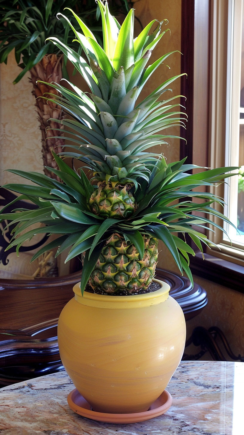 Download Free Pineapple Plant Photos Tailored for Your Smartphone