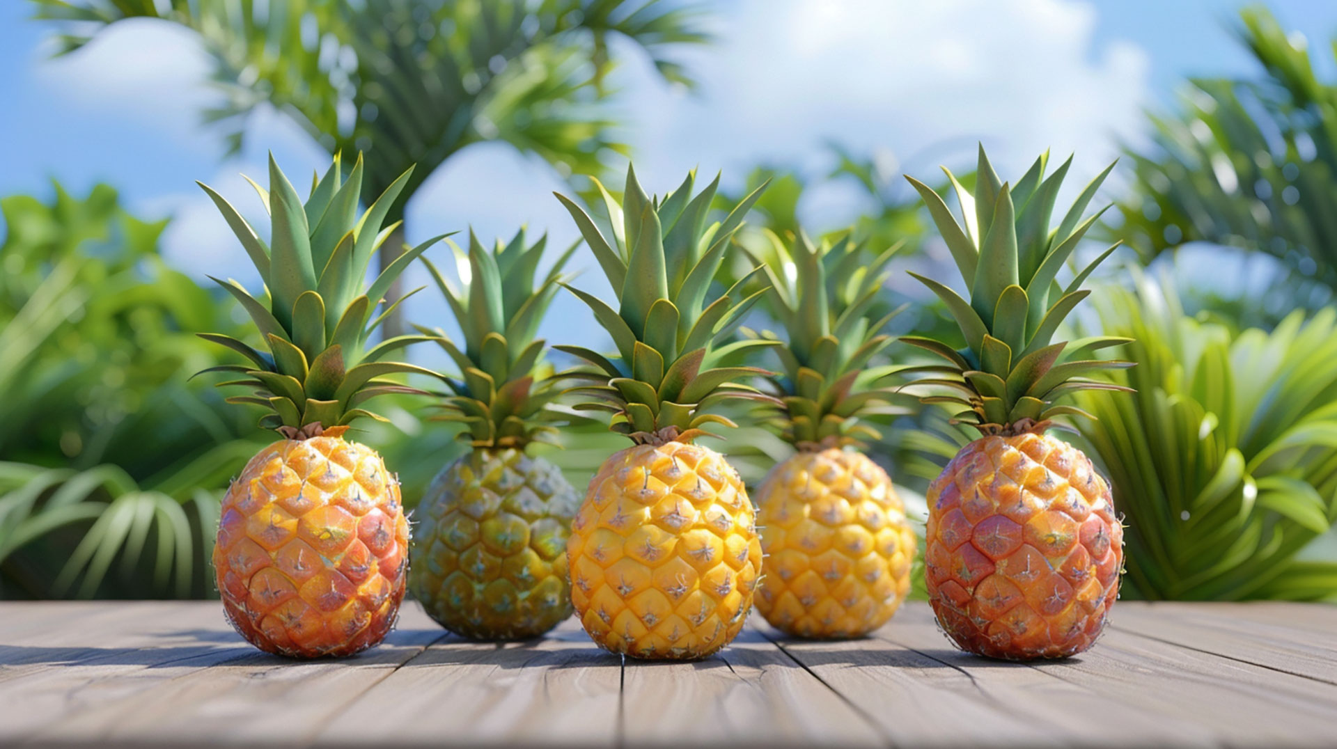 Refreshing Pineapple Digital Backgrounds for Download