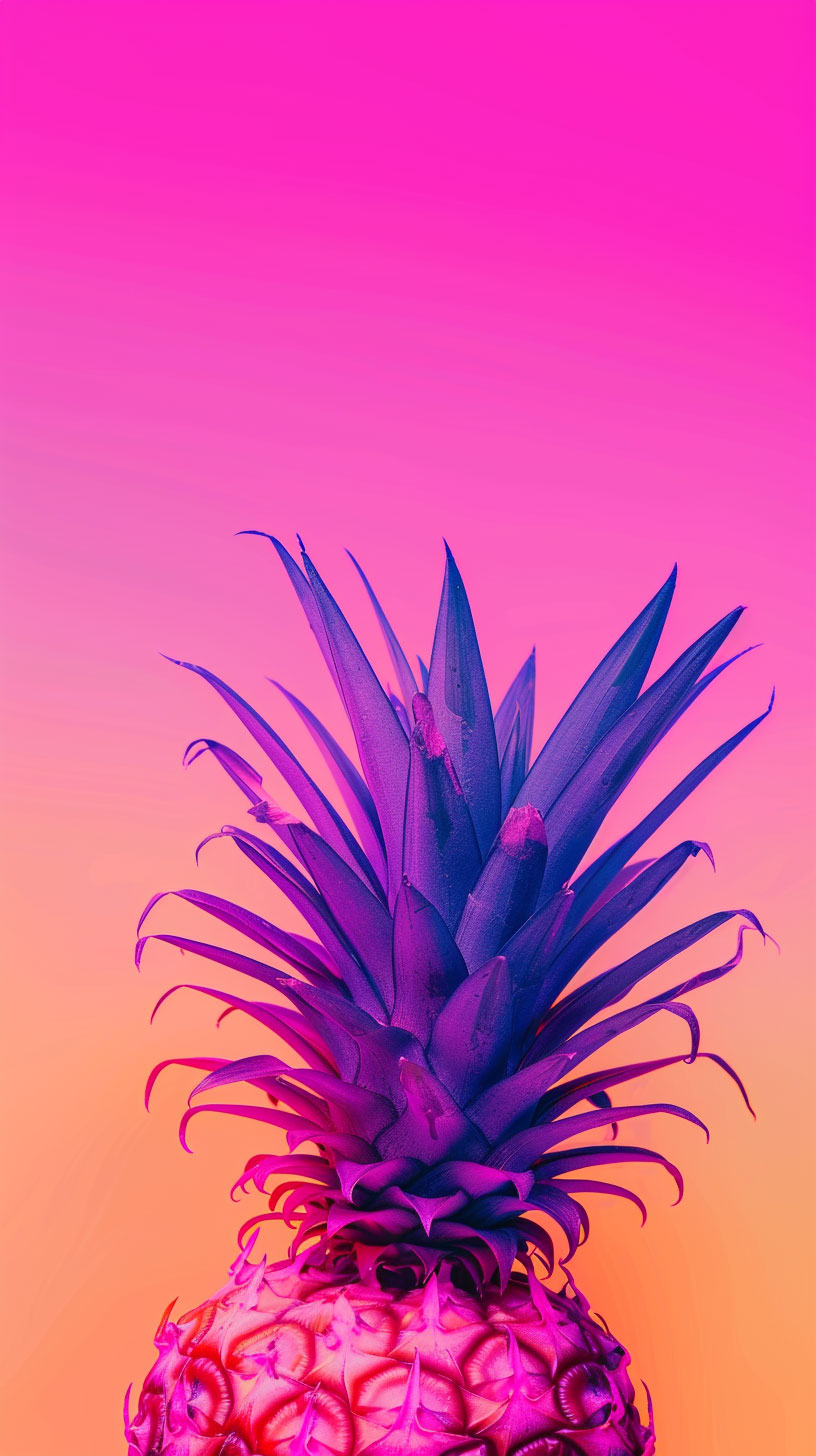 Vibrant Pineapple Wallpaper in HD for iPhone SE