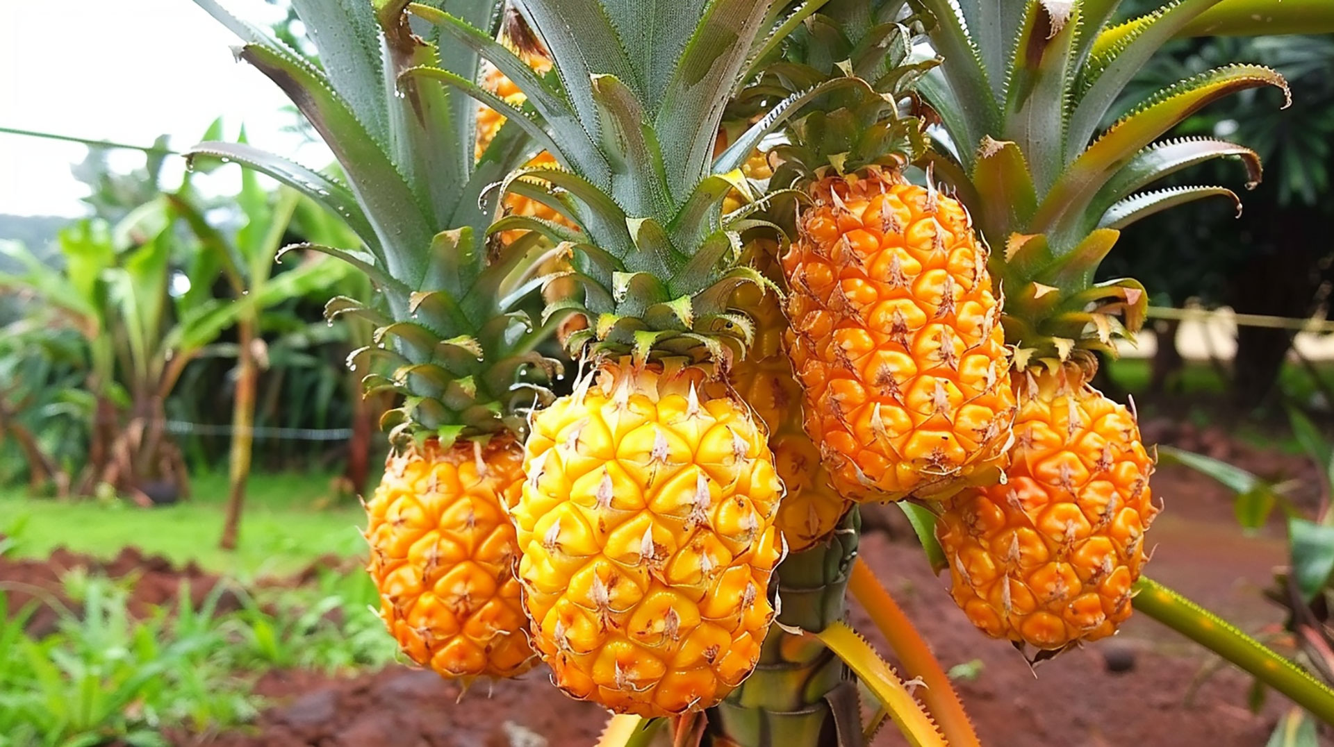 Explore the Tropical Vibes with this Pineapple Tree Picture