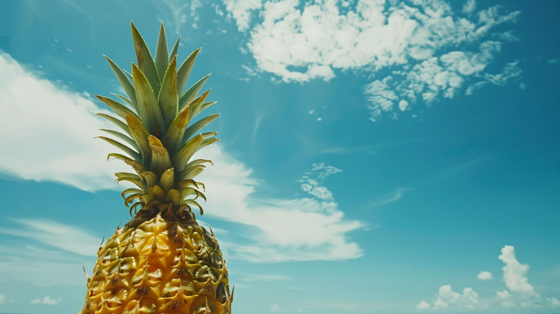 Beautiful Pineapple Tree Digital Background for 16:9 Displays