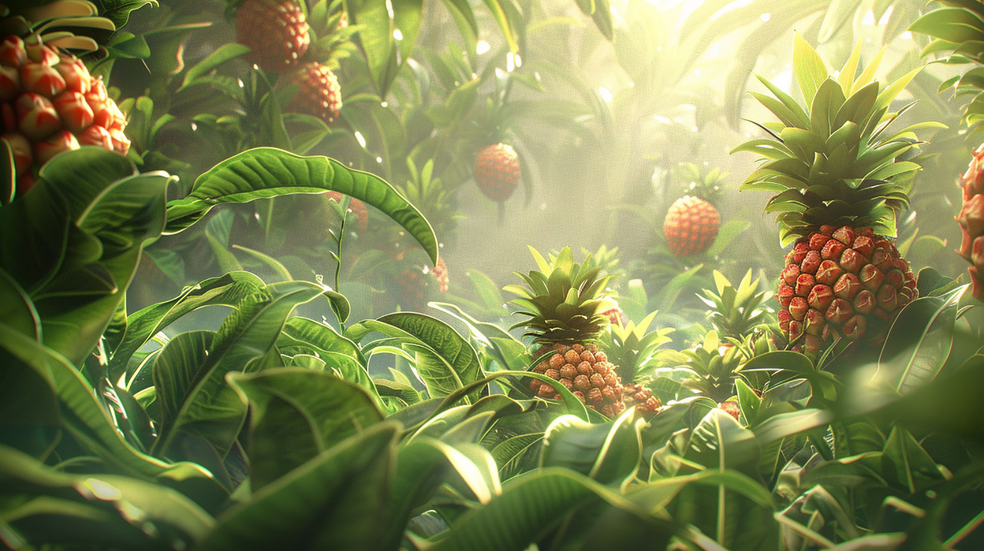 Enhance Your Screens with this Pineapple Tree Wallpaper