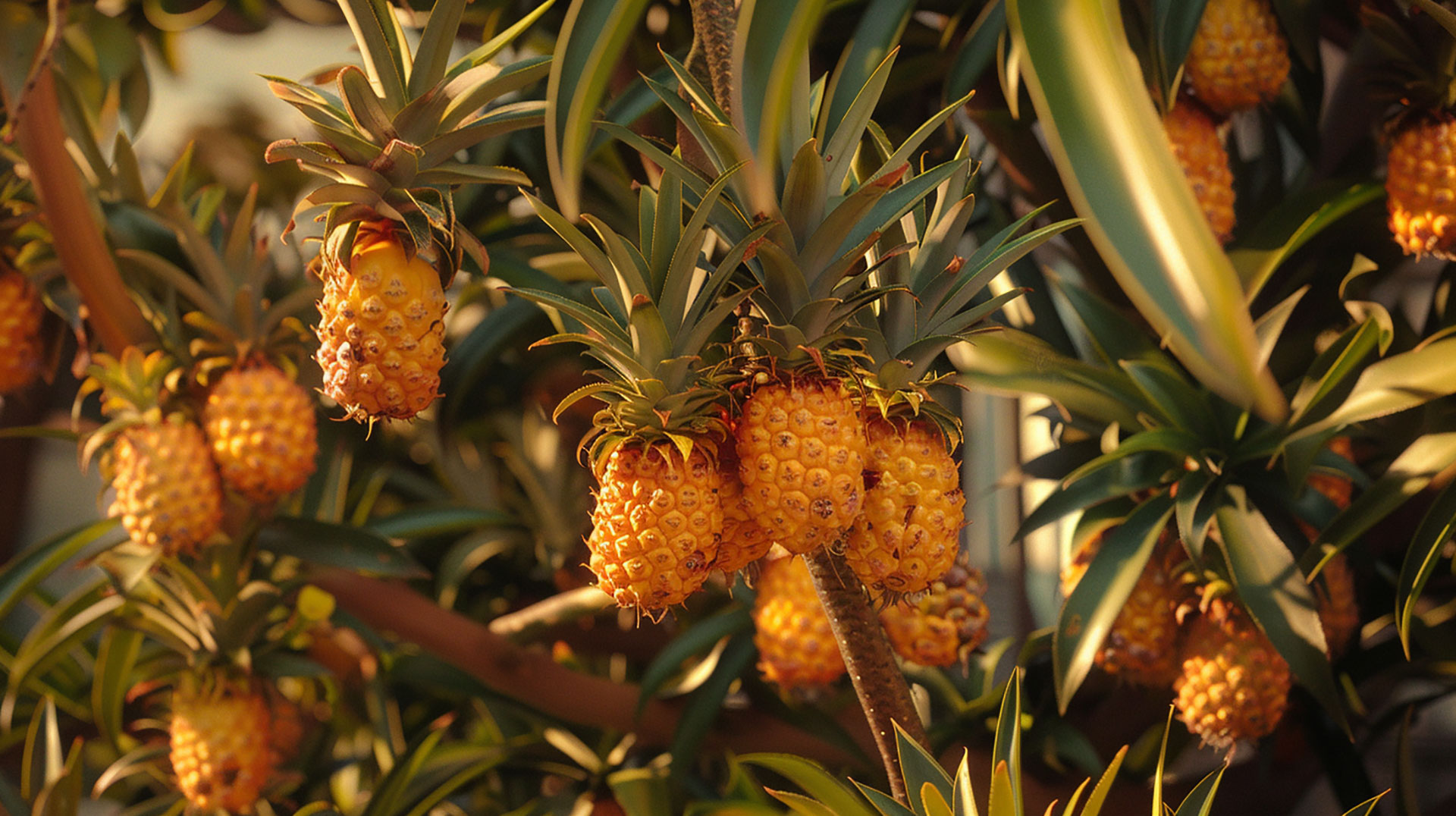 Explore the Tropical Vibes with this Pineapple Tree Picture